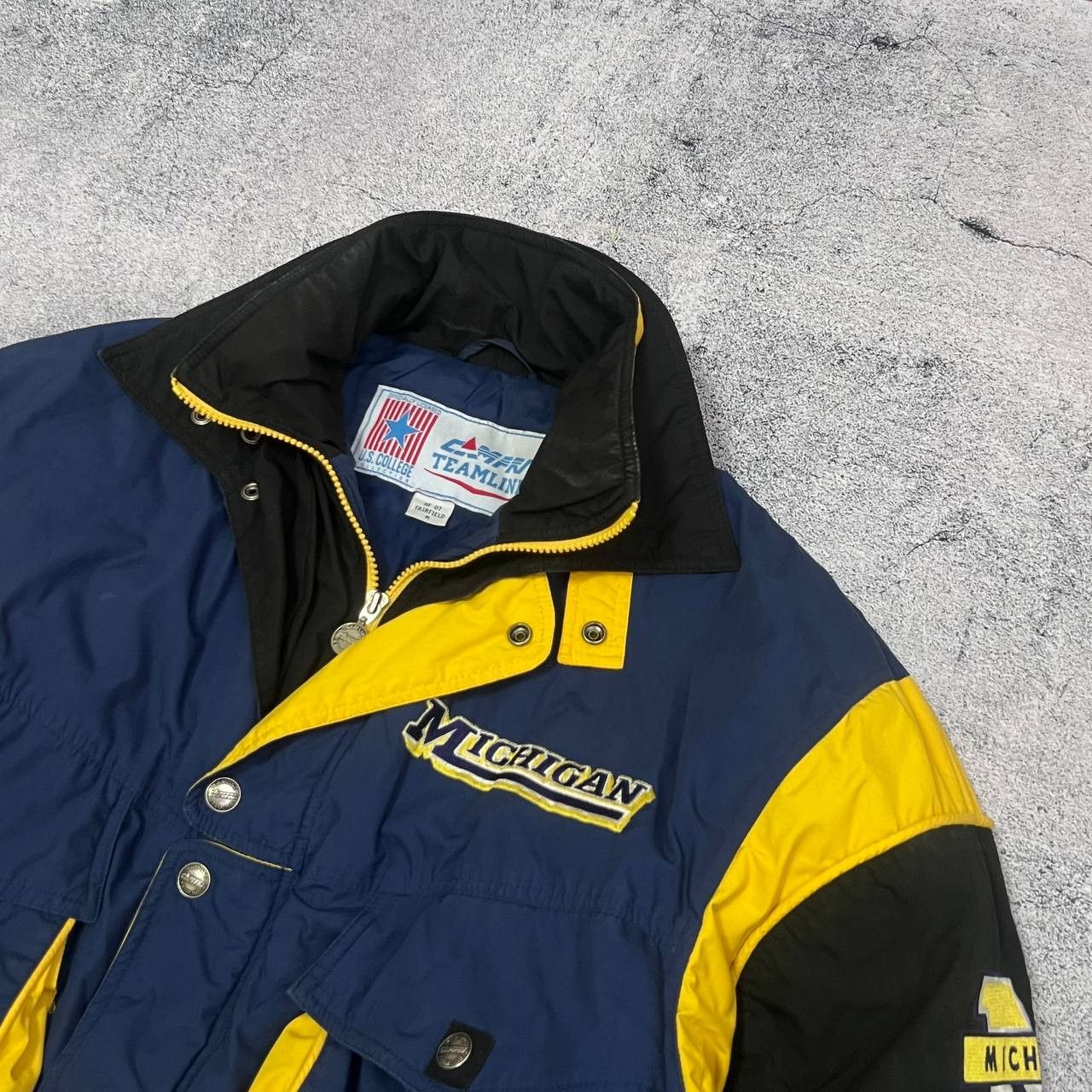 Vintage Vintage Campri Michigan Wolverines Bomber Jacket Zip Size M Size US M / EU 48-50 / 2 - 2 Thumbnail