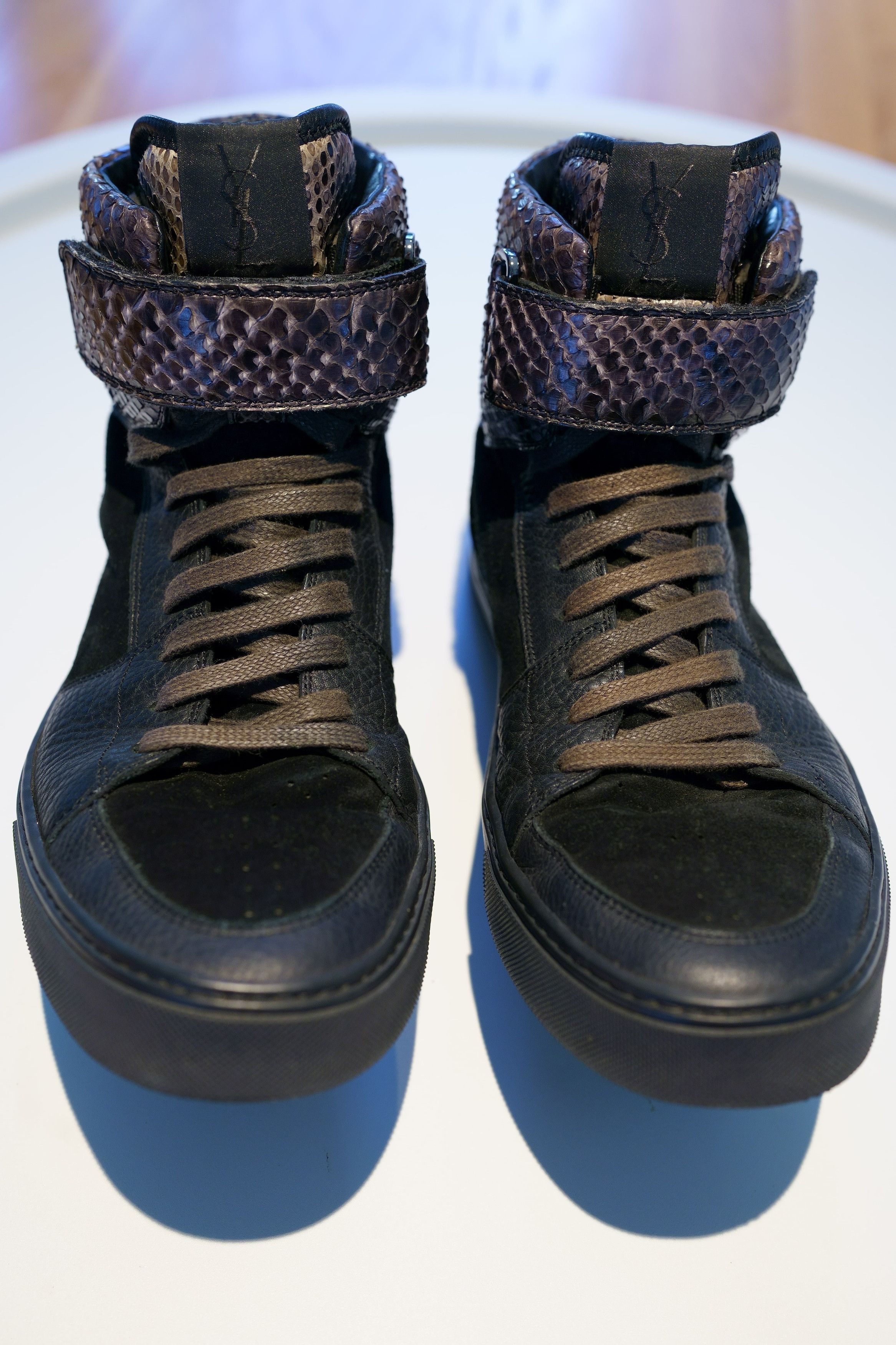 Yves Saint Laurent Saint Laurent mens high top embroidered logo