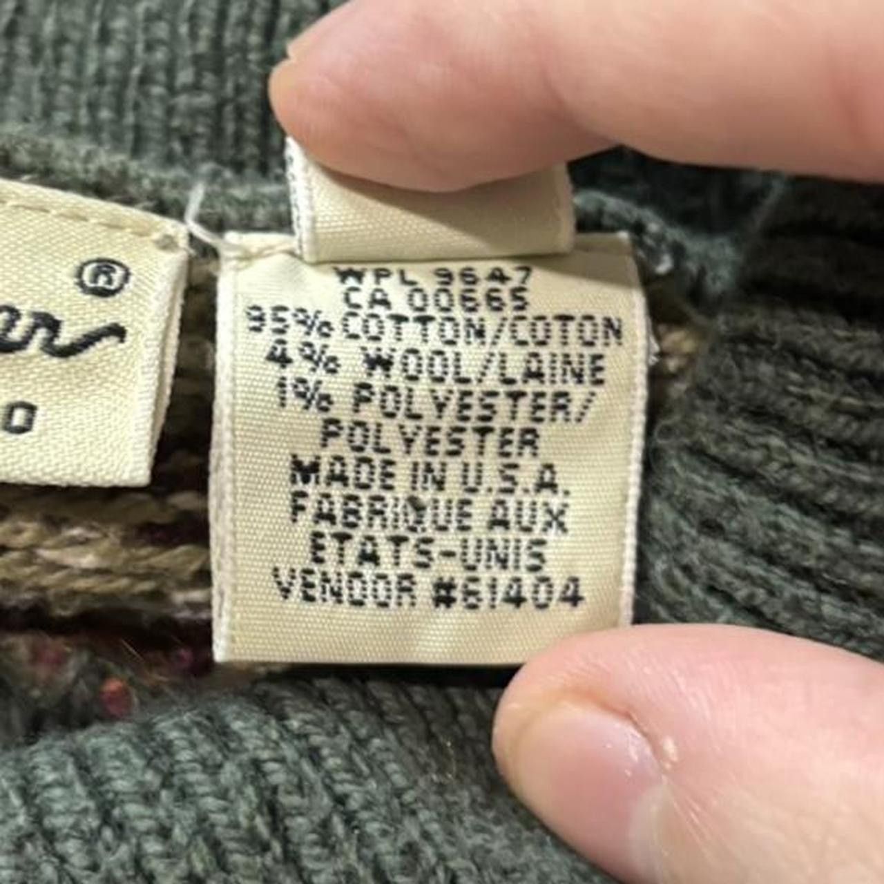 Eddie Bauer Vintage Eddie Bauer Patterned Green Boxy Turtleneck Sweater Size US S / EU 44-46 / 1 - 5 Thumbnail