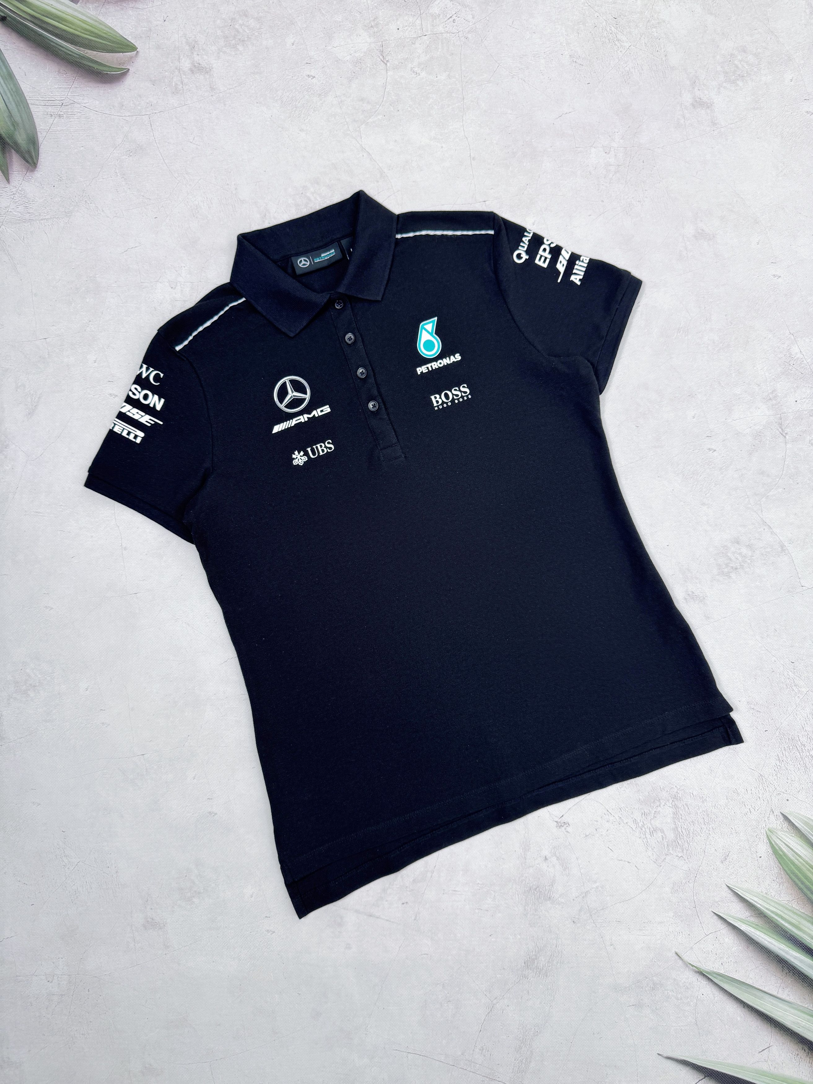 Hugo Boss × Mercedes-Benz Mercedes AMG Petronas F1 Team Polo T-Shirt Ladies UBS Boss Size L / US 10 / IT 46 - 1 Thumbnail