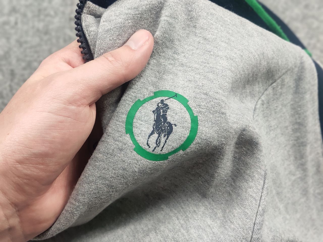 Polo Ralph Lauren Polo Sport Ralph Lauren Vintage Gray Logo Zip Track Jacket Size US L / EU 52-54 / 3 - 13 Thumbnail
