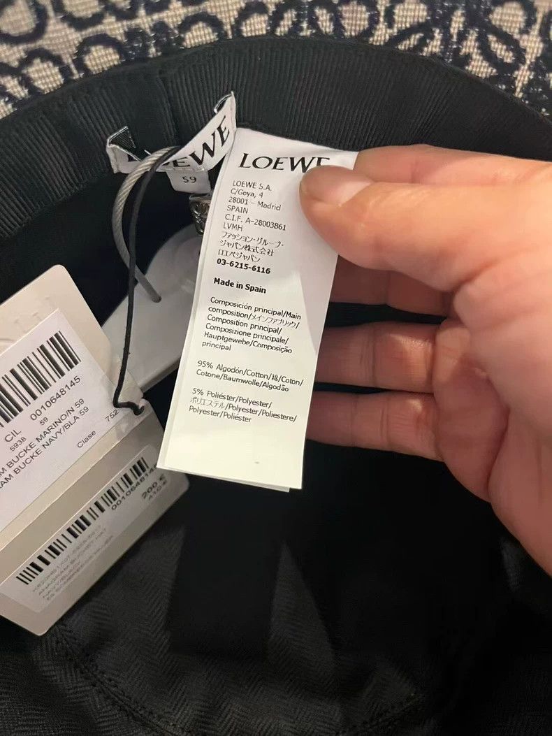 Loewe LOEWE size 57 Bucket hat with embroidered jacquard logo, ca Size ONE SIZE - 5 Thumbnail