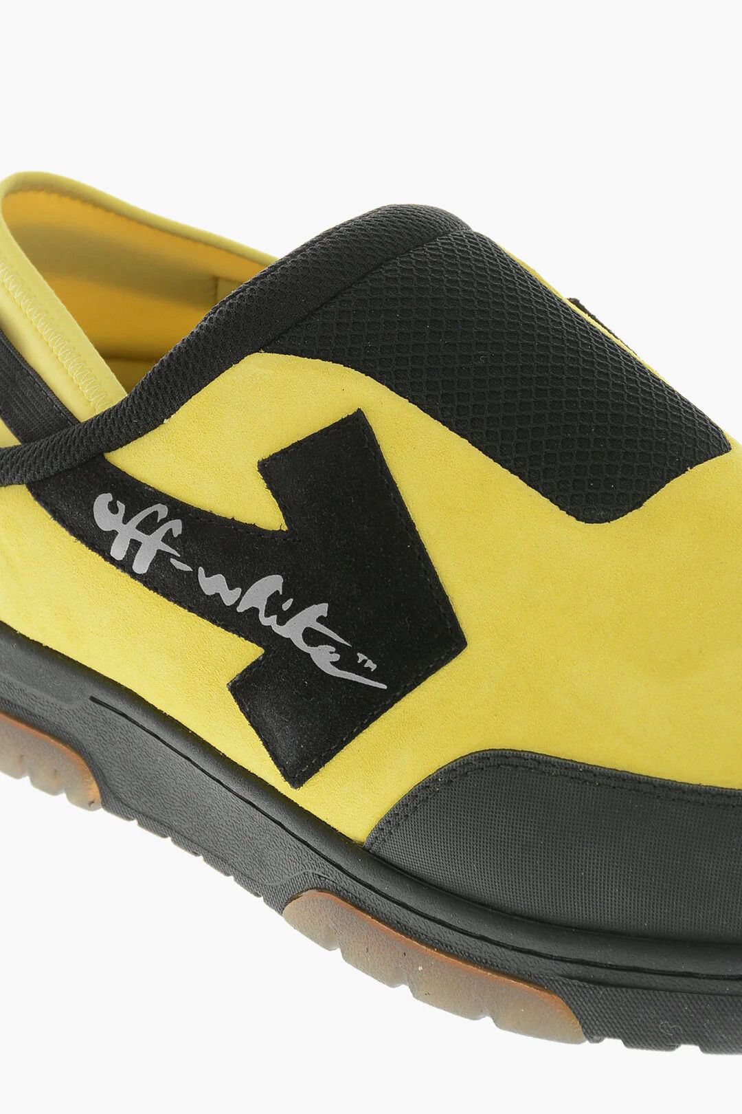 Off-White og1mm0426 Suede & Fabric Mules in Yellow & Black Size US 11 / EU 44 - 4 Thumbnail