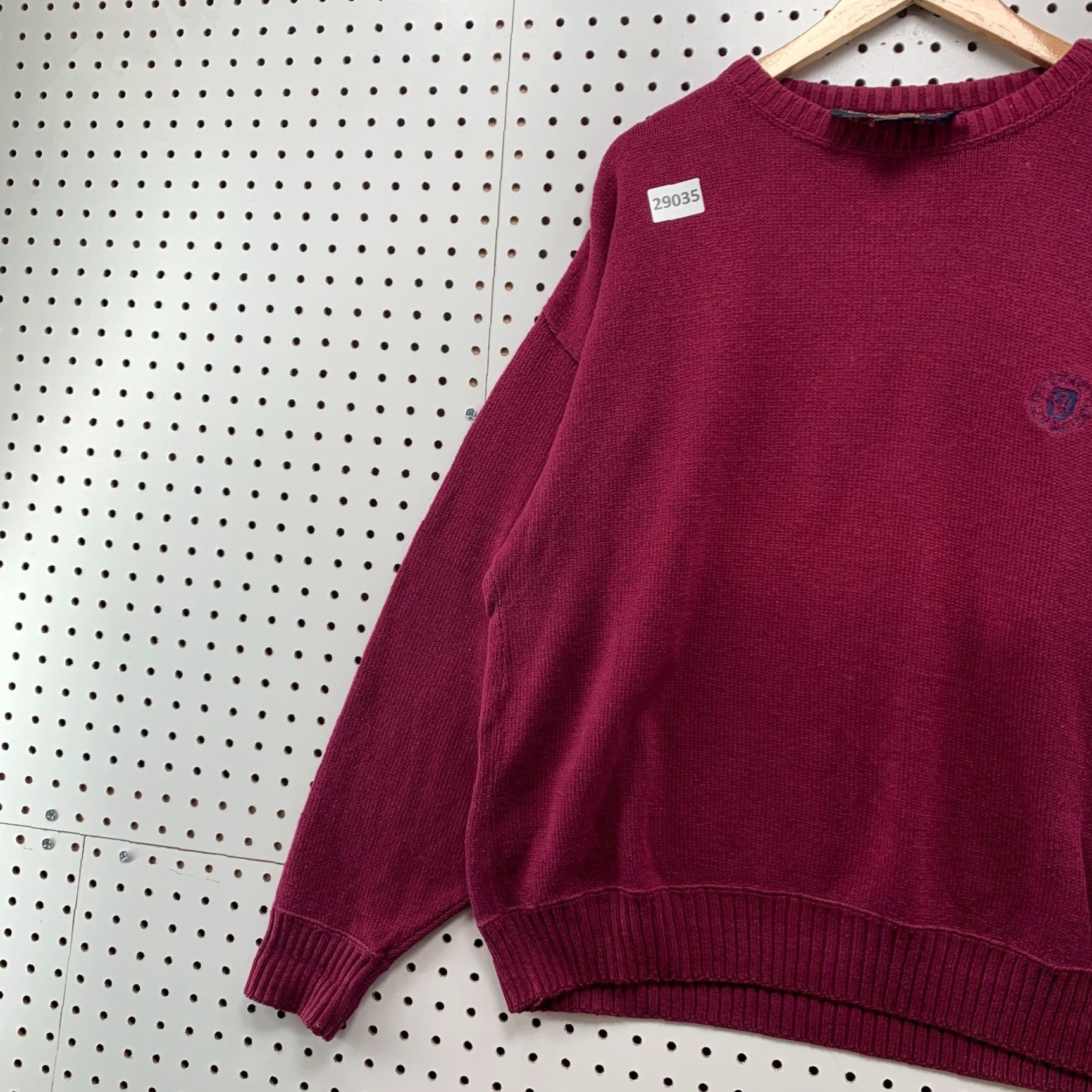 Ralph Lauren VINTAGE Ralph Lauren CHAPS Knit Sweater Mens Large Burgundy Crest 24x26.5 USA Size US L / EU 52-54 / 3 - 3 Thumbnail