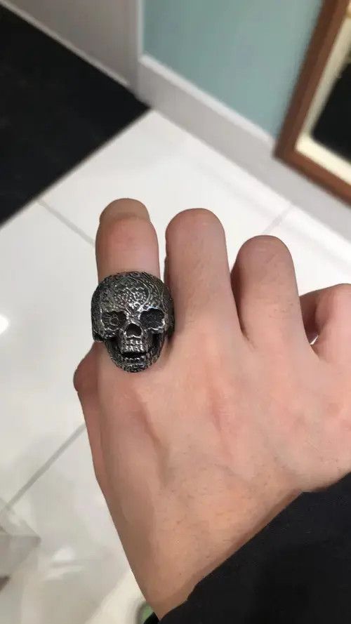 Designer Size 9 Bone Stainless Steel Ring Size ONE SIZE - 4 Thumbnail