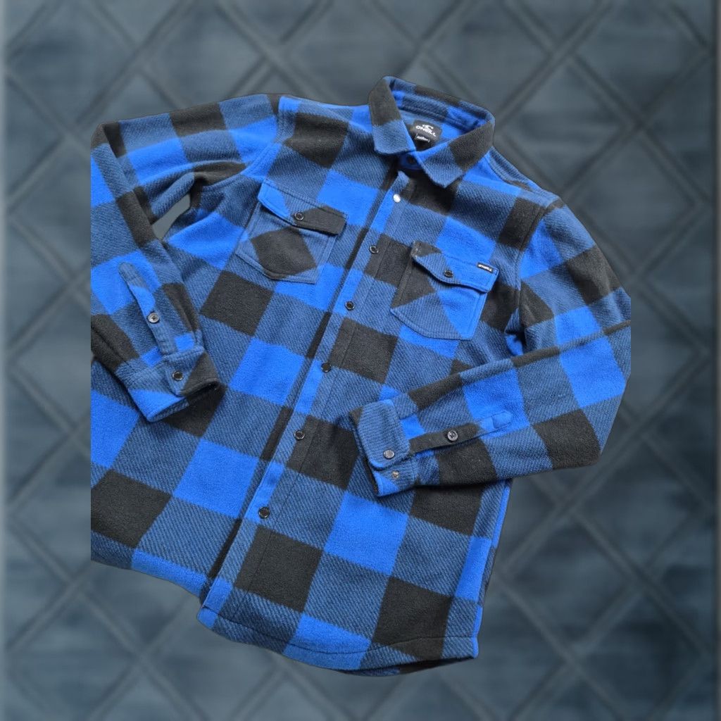 O'Neill O'Neill Shirt Jacket Mens M Blue Plaid Fleece Shacket Snap Front Shirt Jacket Mens Blue Plaid Fleece Shacket Snap Front Size US M / EU 48-50 / 2 - 1 Thumbnail