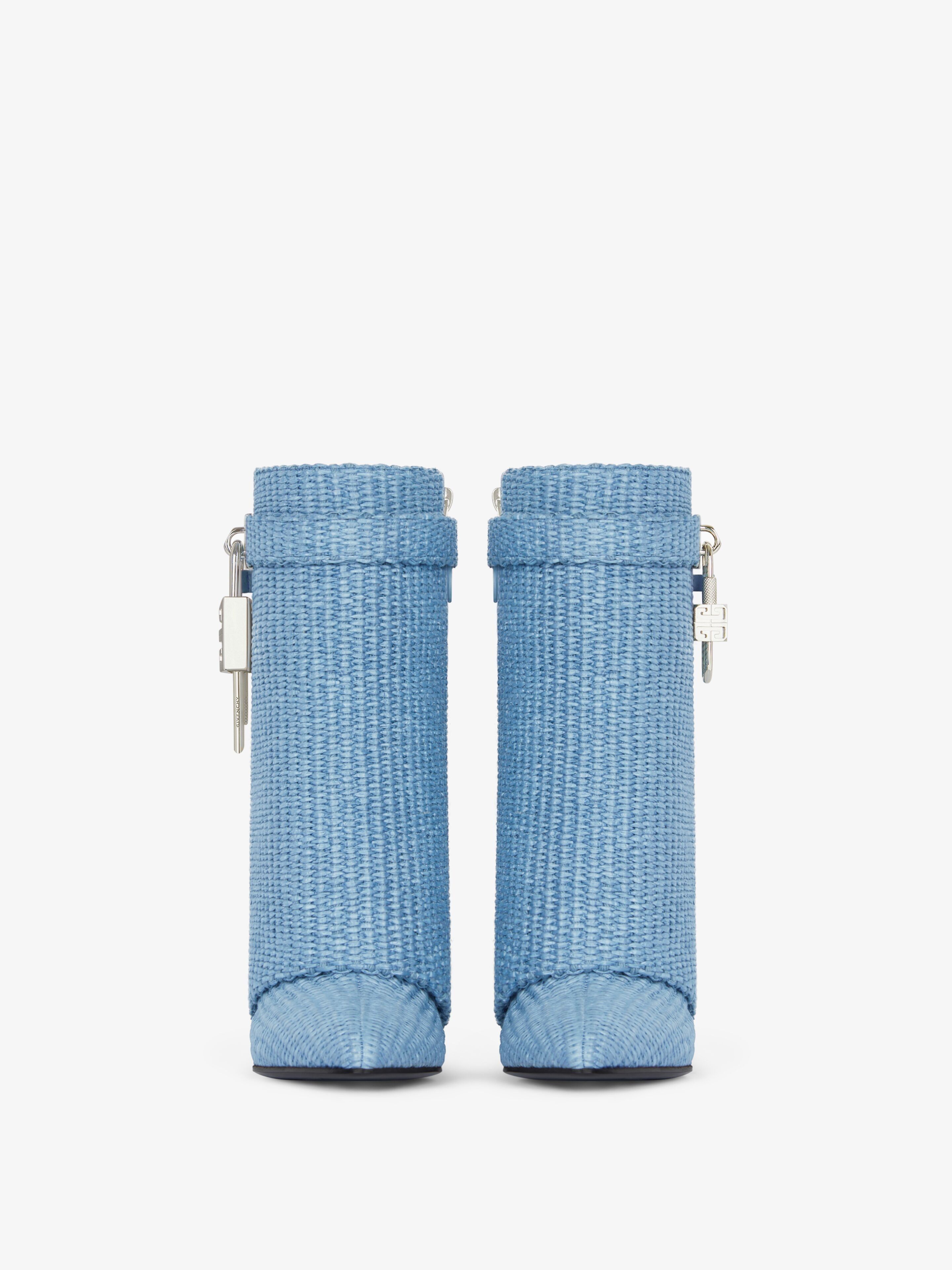 Givenchy o1srvl11e0525 Shark Lock Ankle Boots 90mm in Denim Blue Size US 9 / IT 39 - 3 Thumbnail