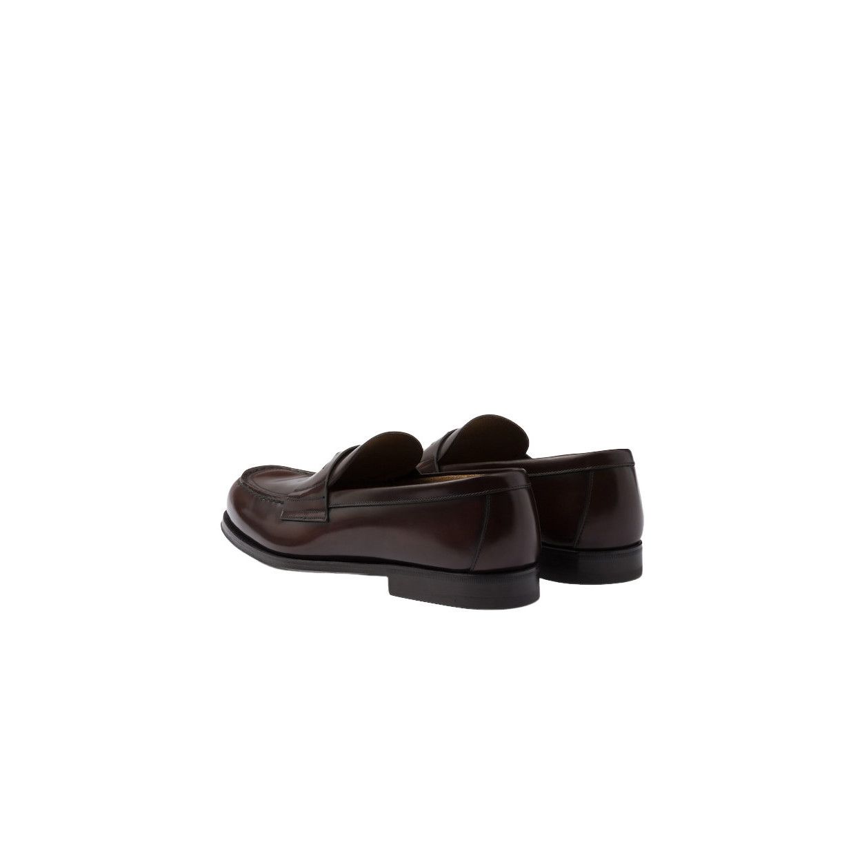 Prada PRADA Chocolate $1220 Sienna Brushed Leather Loafers New & A Size US 9 / EU 42 - 4 Thumbnail
