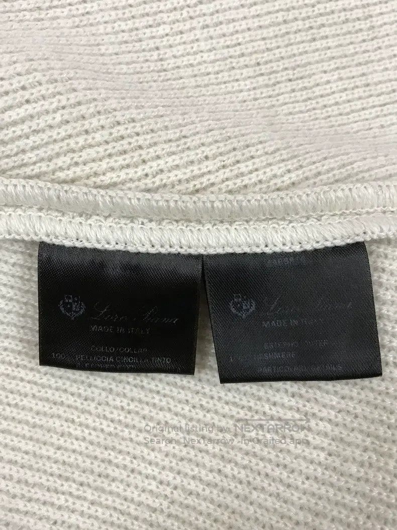 Loro Piana LORO PIANA Cashmere Jacket with Leather Trim, No Button De Size S / US 4 / IT 40 - 5 Thumbnail