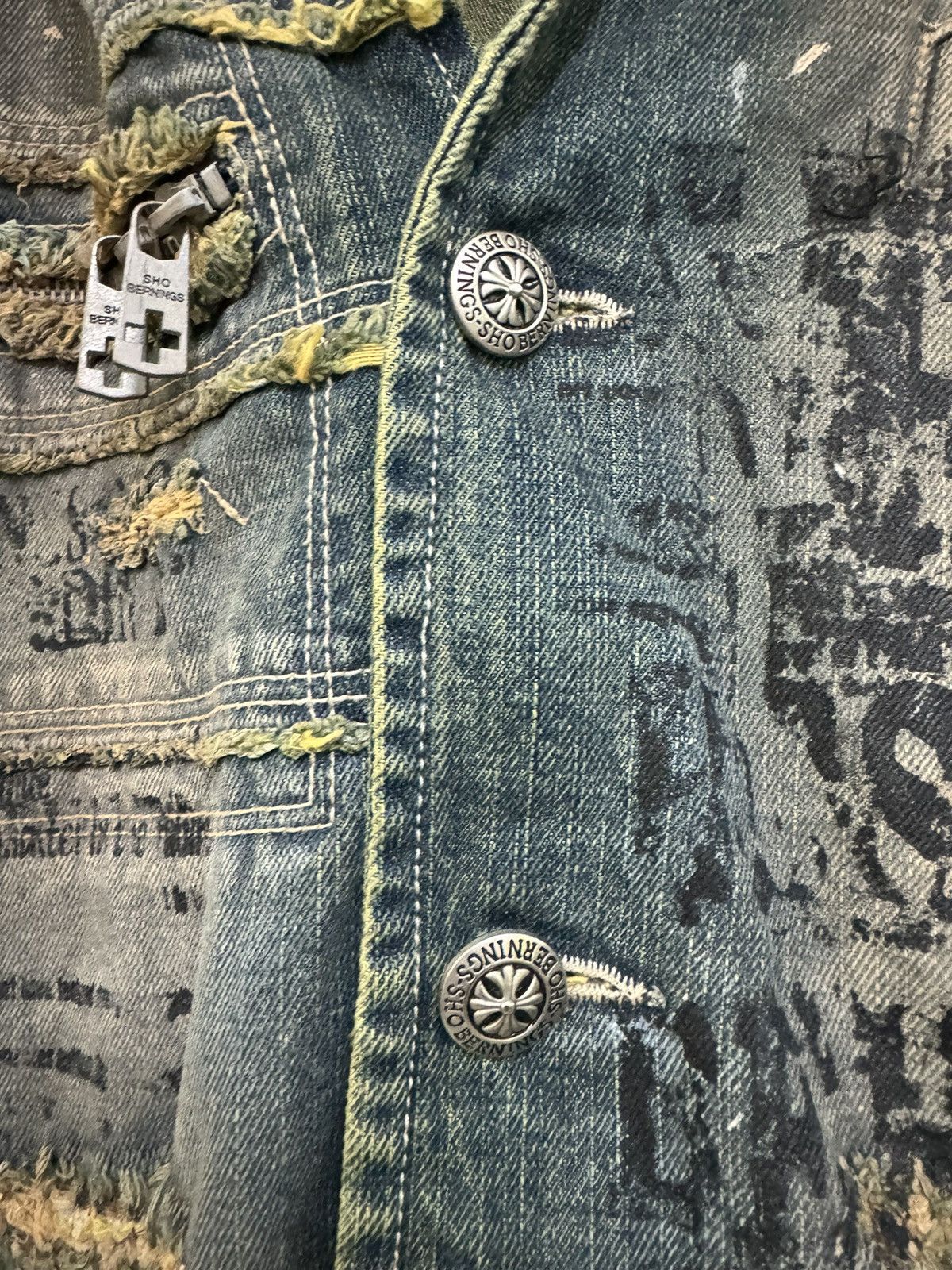 If Six Was Nine 💥PUNK DESIGN DESTROYED THRASHED BERNING SHO DENIM RARE Size US M / EU 48-50 / 2 - 16 Thumbnail