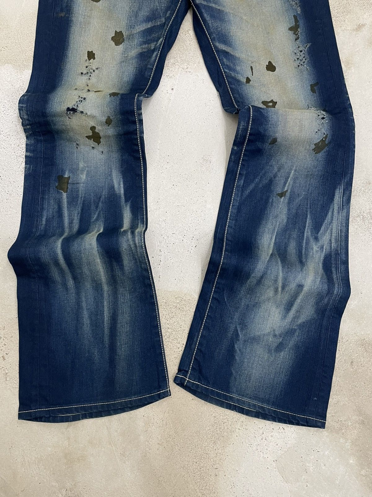 Vanquish Vintage Japan Designer Vanquish Gold Mudwash Flared Denim Size US 32 / EU 48 - 2 Thumbnail