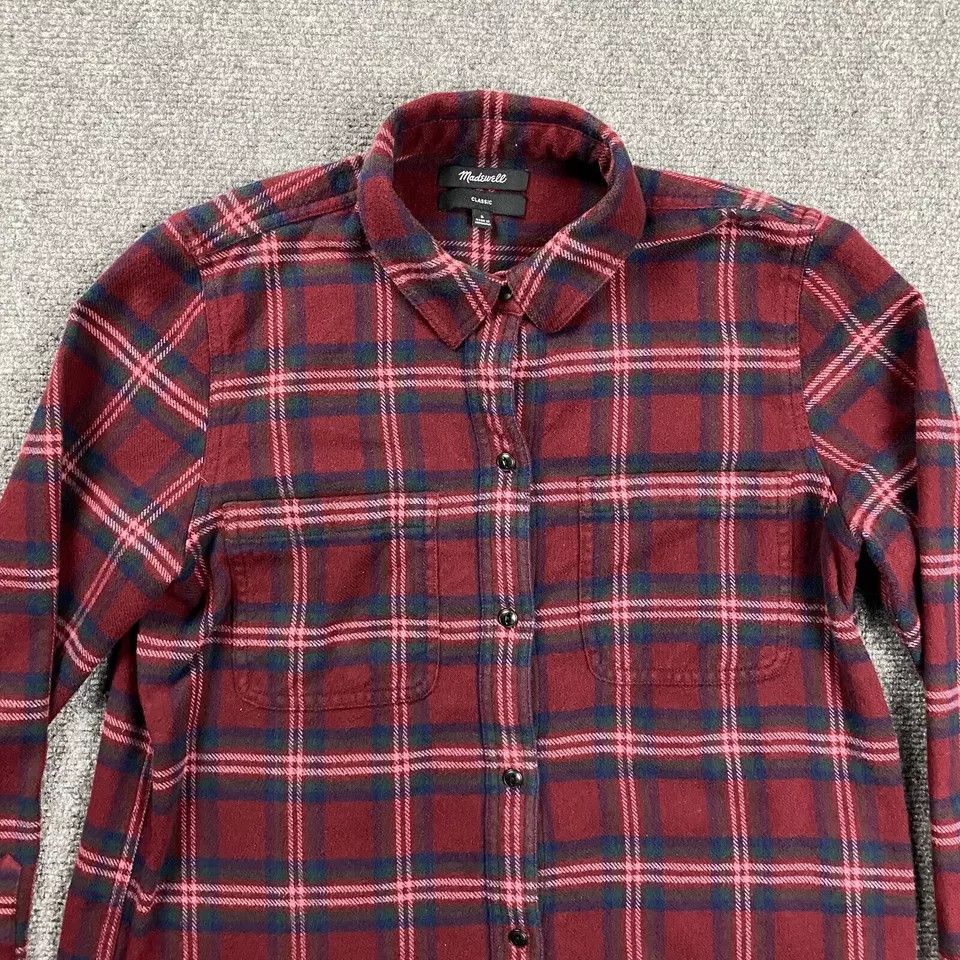 Madewell Madewell Flannel Top Womens Small Window Pane Check Shirt Size S / US 4 / IT 40 - 2 Thumbnail