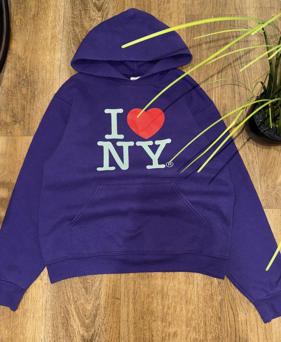 I Love NY VINTAGE I LOVE NY BOXY FIT PURPLE HOODIE Size US M / EU 48-50 / 2 - 2 Thumbnail