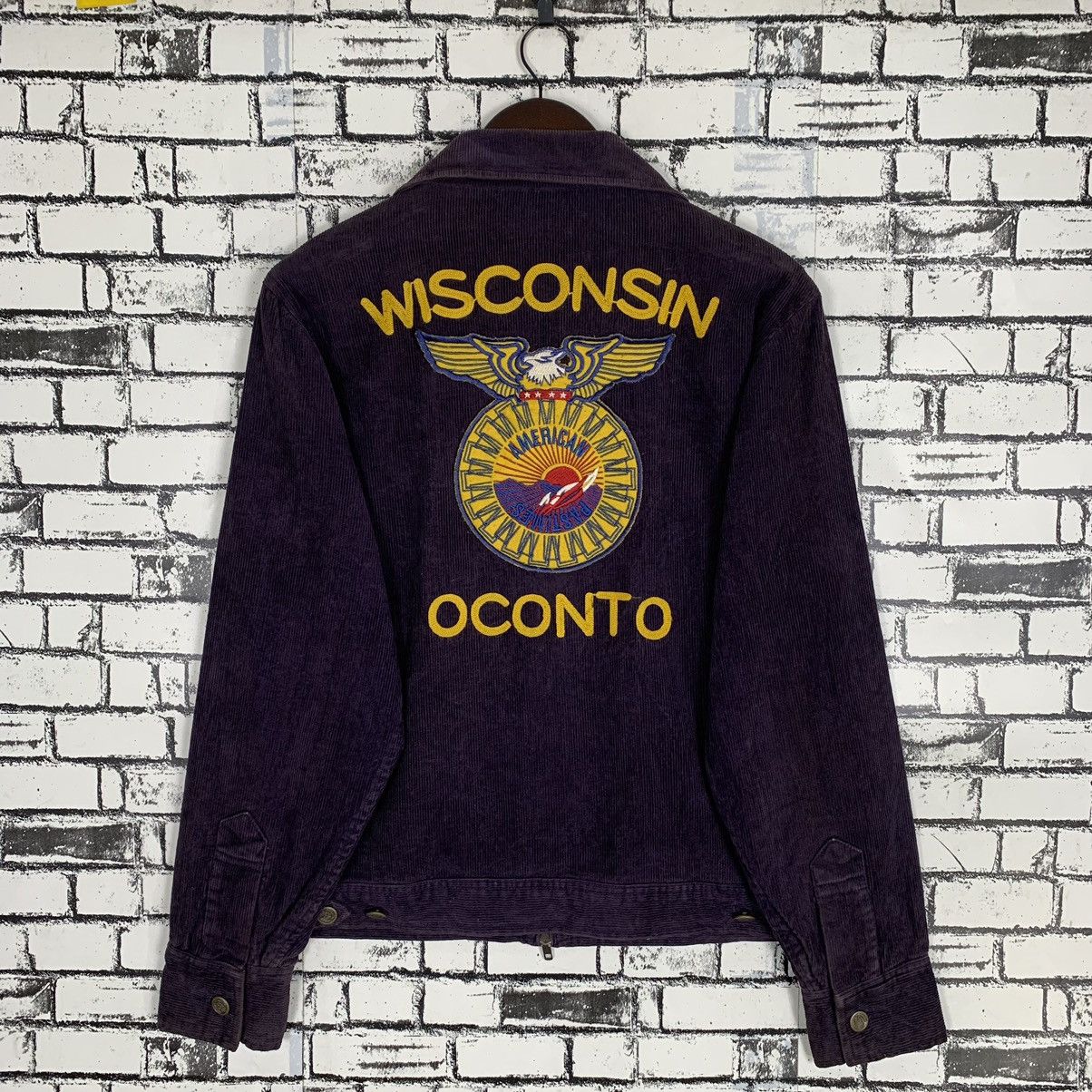 Vintage Wisconsin Midwestern U.S State Coastlines Corduroy Jacket Size US L / EU 52-54 / 3 - 6 Thumbnail