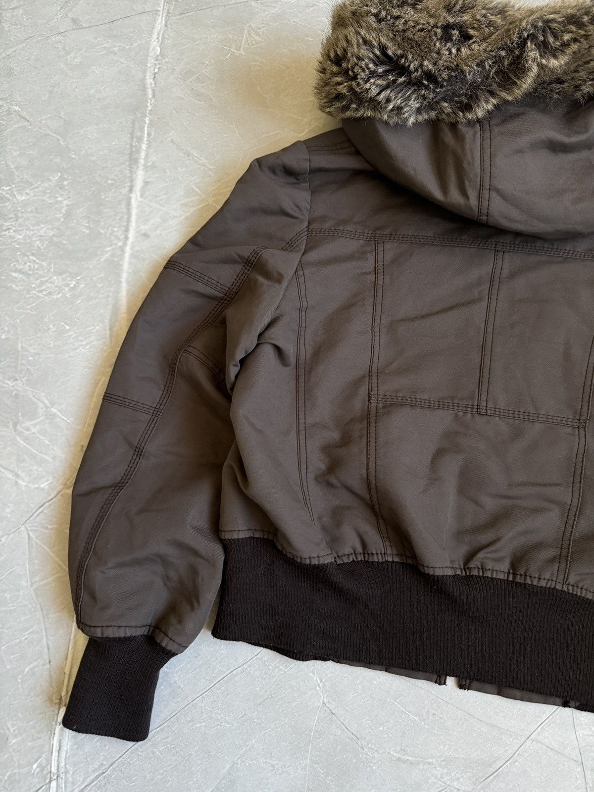 Hysteric Glamour VTG Y2K Faux Fur Hood Cropped Jacket Ifsixwasnine LGB Style Size L / US 10 / IT 46 - 13 Thumbnail