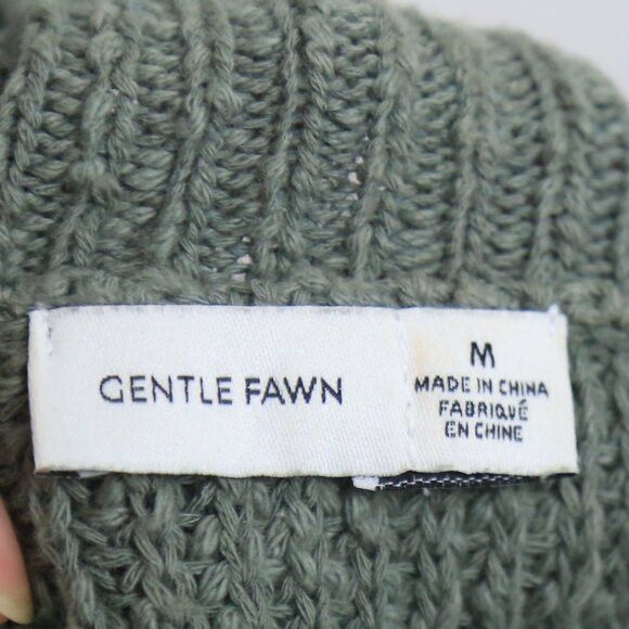 Anthropologie Gentle Fawn High Neck Sleeveless Knitted Sage Green Sweater Size M / US 6-8 / IT 42-44 - 3 Thumbnail