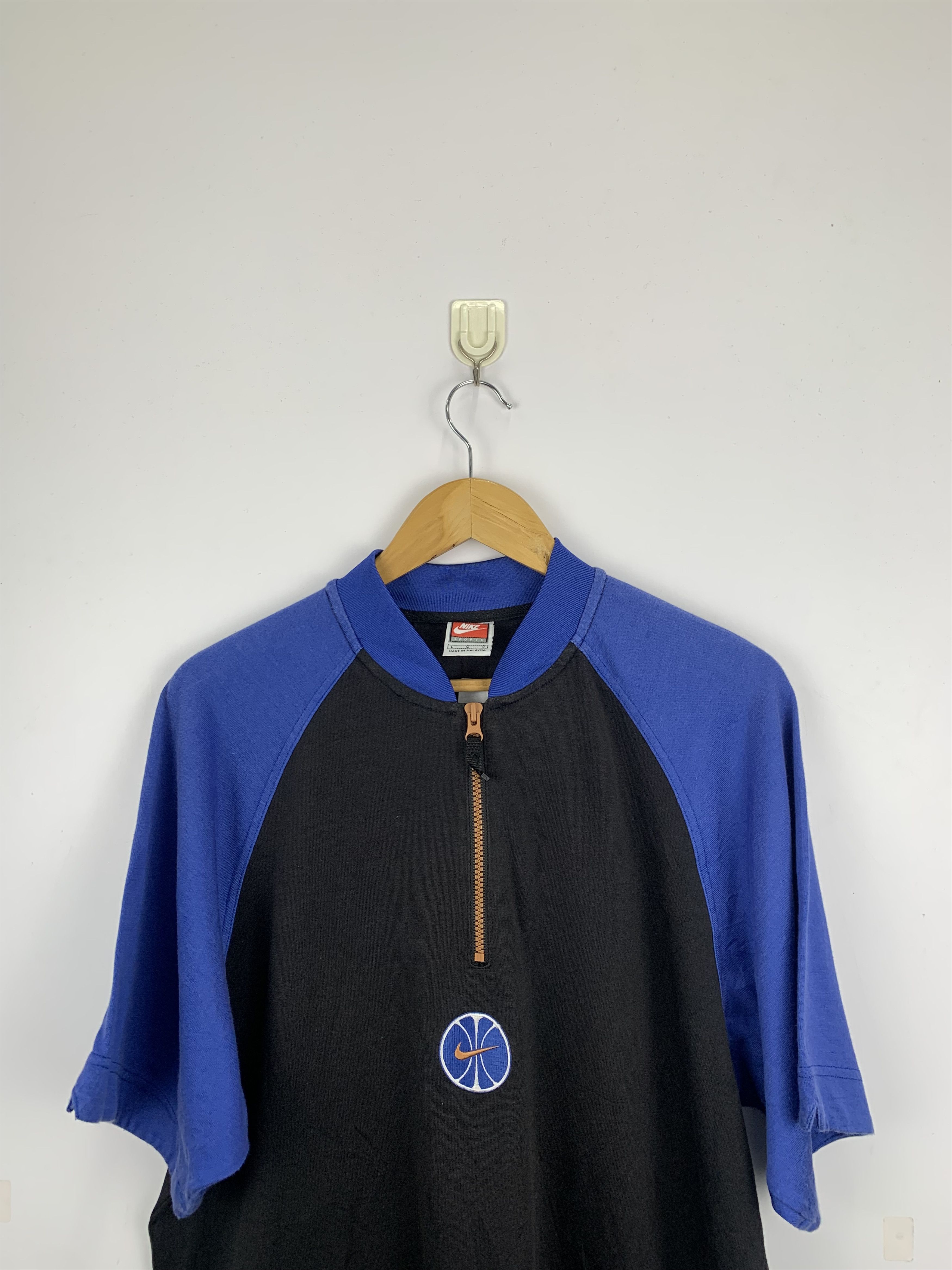 Vintage Vintage 90s Nike Swoosh Half Zipper Tee TA0106 Size US L / EU 52-54 / 3 - 2 Thumbnail
