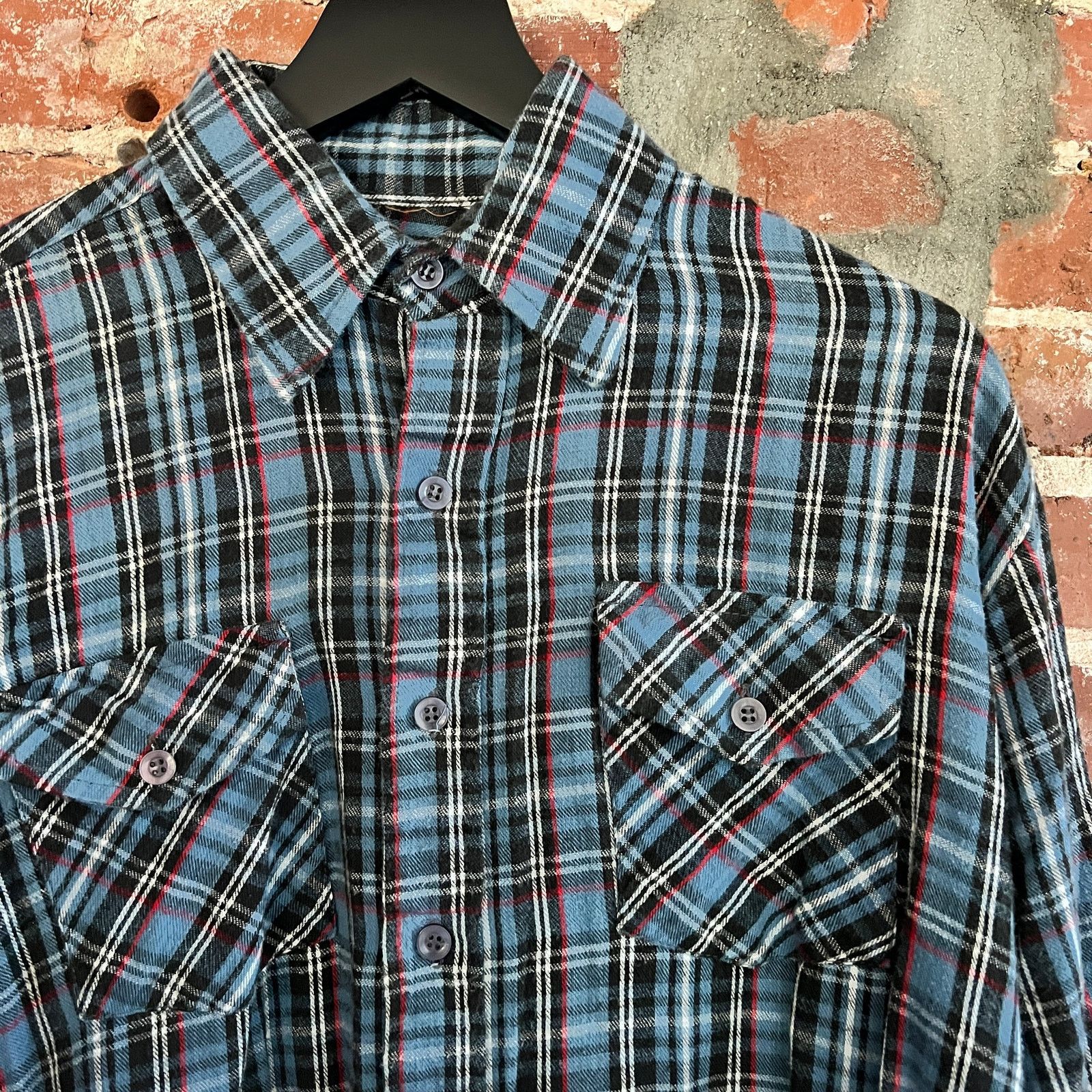 Vintage VTG Kingsport Men's Flannel Shirt XL 25x29 Size US L / EU 52-54 / 3 - 1 Thumbnail