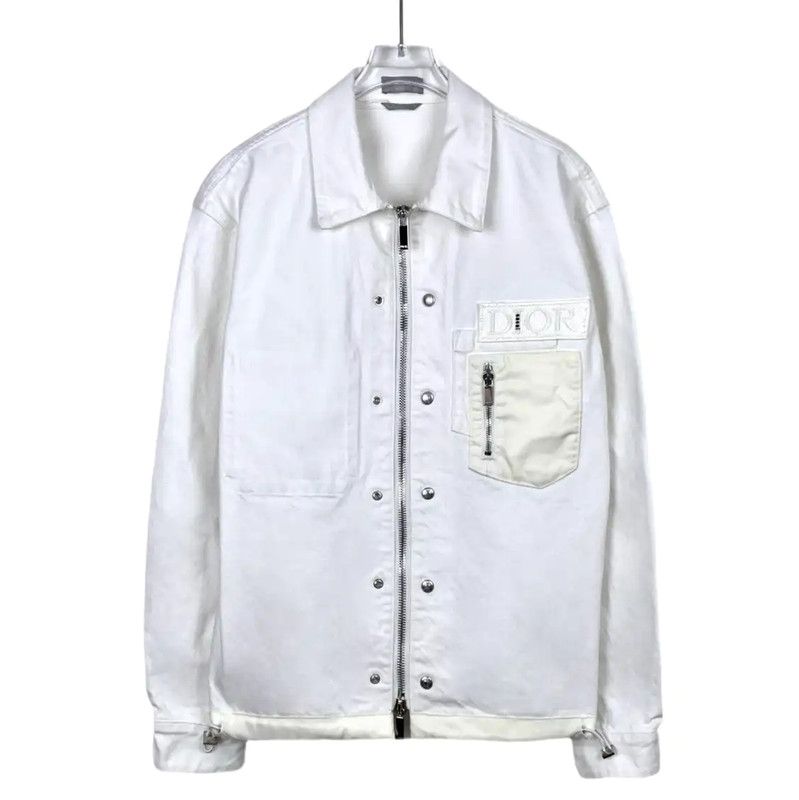 Dior Dior Men's White Cotton Jacket 0089 Size US S / EU 44-46 / 1 - 1 Thumbnail