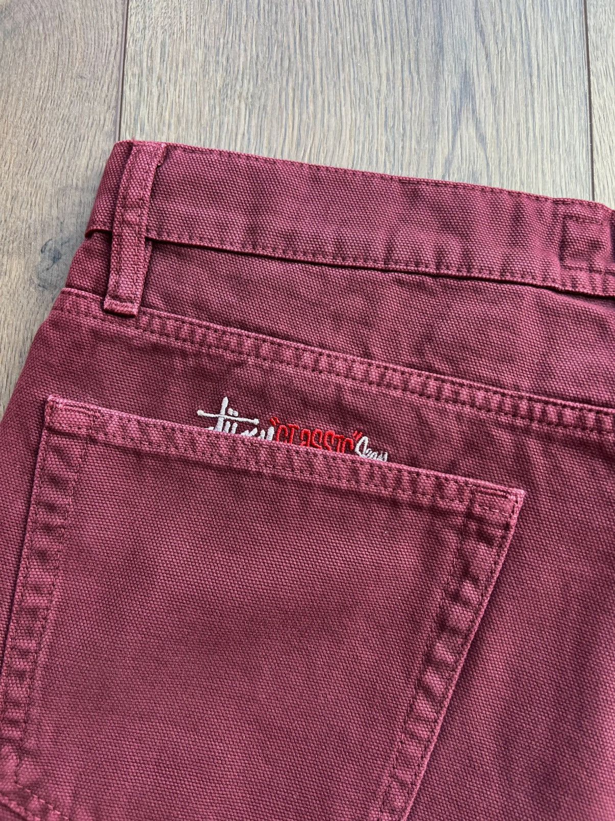 Stussy Stussy Classic Jeans Washed Canvas “Wine” 34 Size US 34 / EU 50 - 10 Thumbnail