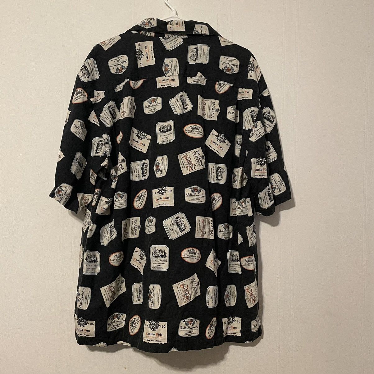 Vintage Aureus Silk Grey Short Sleeve Button Down Shirt Wine Label Size US XL / EU 56 / 4 - 6 Thumbnail
