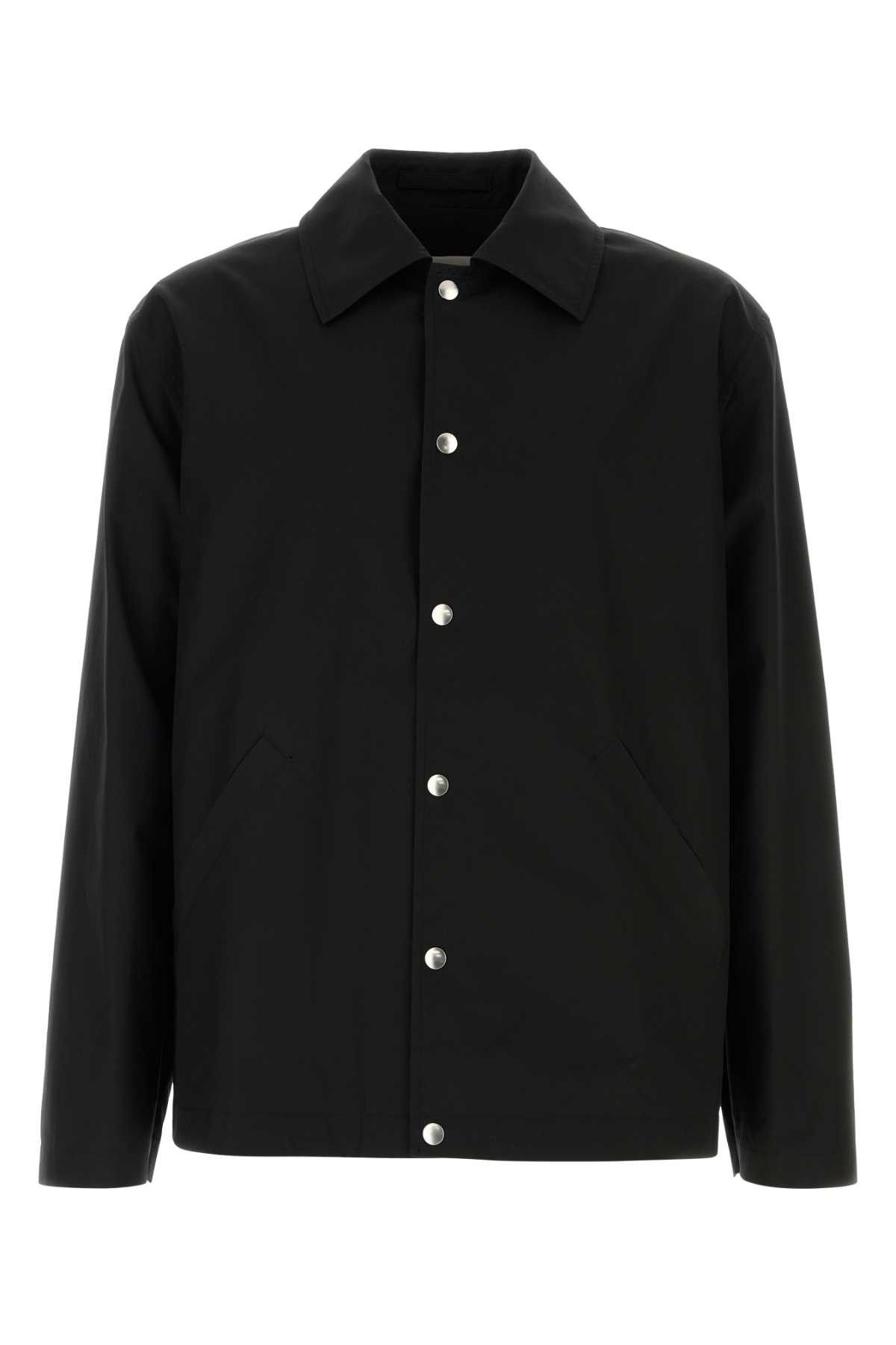 Jil Sander Black Poplin Jacket Size US XL / EU 56 / 4 - 1 Thumbnail
