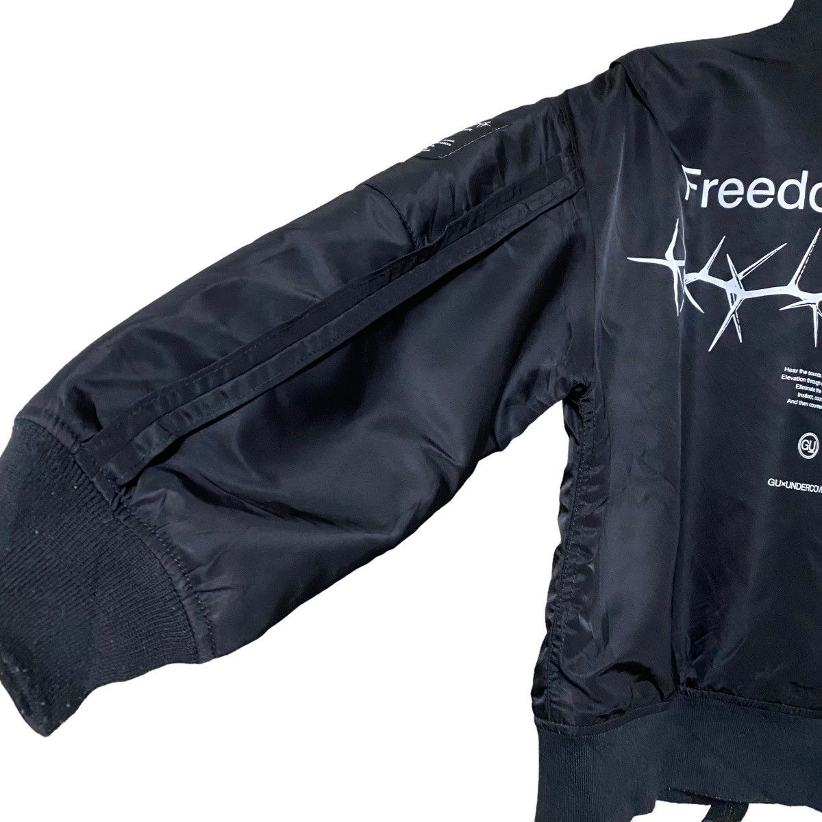 GU × Undercover GU Undercover Freedom Noise MA-1 Bomber Jacket Size XXS / US 00 / IT 34 - 9 Thumbnail