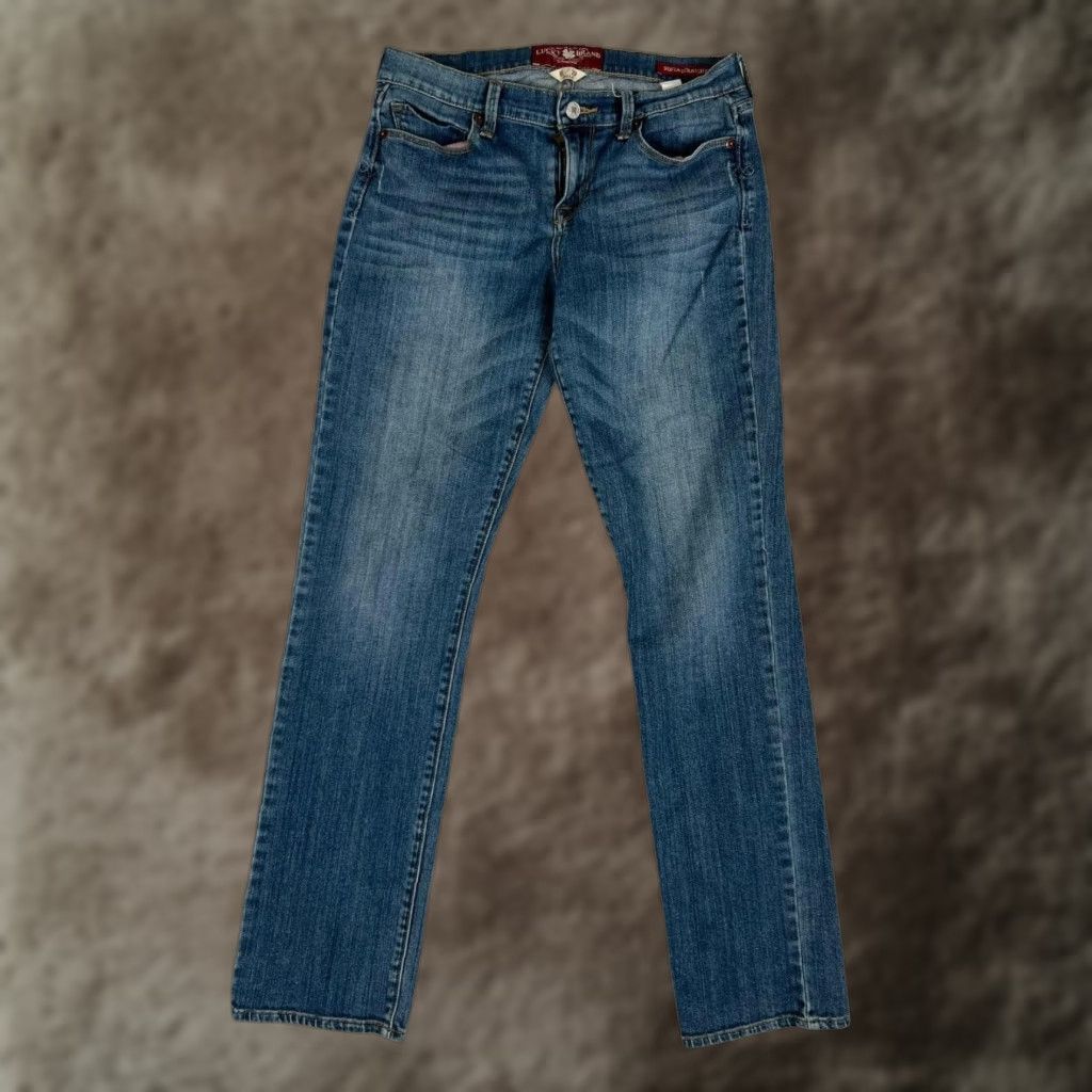 Lucky Brand Lucky Brand Jeans Womens 8 29 Blue Sofia Straight Denim Medium Wash Mid Rise Size 30" / US 8 / IT 44 - 1 Thumbnail