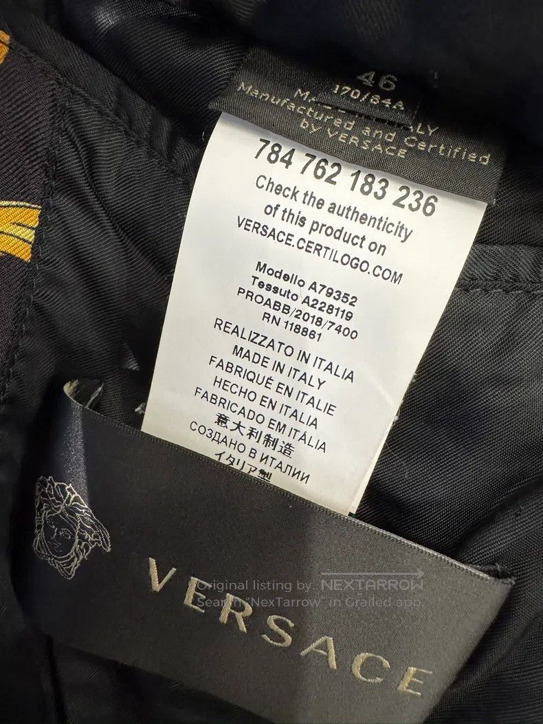 Versace Versace Black gold baroque men's cotton jacket jacket Size US M / EU 48-50 / 2 - 8 Thumbnail