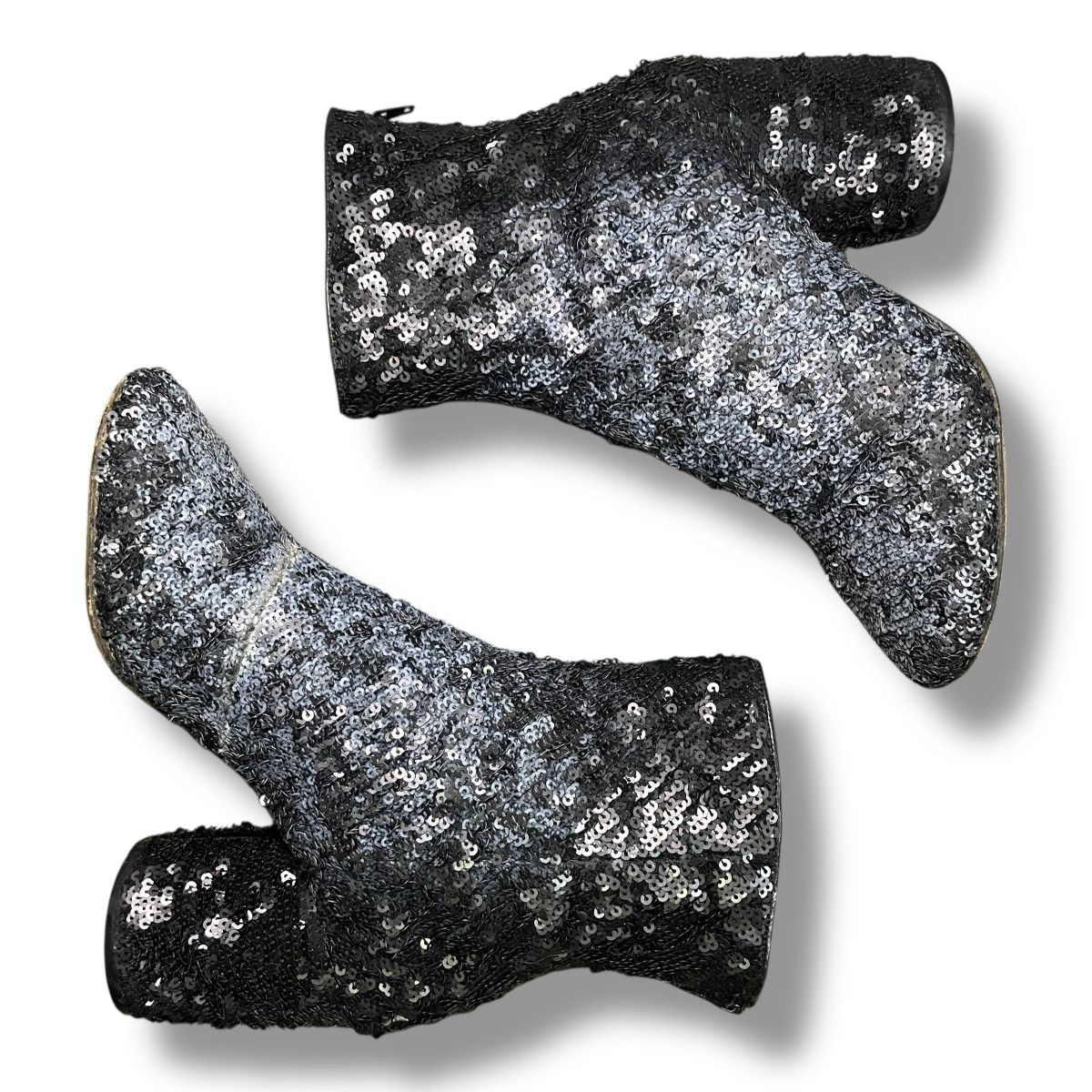 Maison Margiela Maison Margiela Line 22 Sequined Round-toe Ankle Boots Size US 7 / IT 37 - 2 Thumbnail