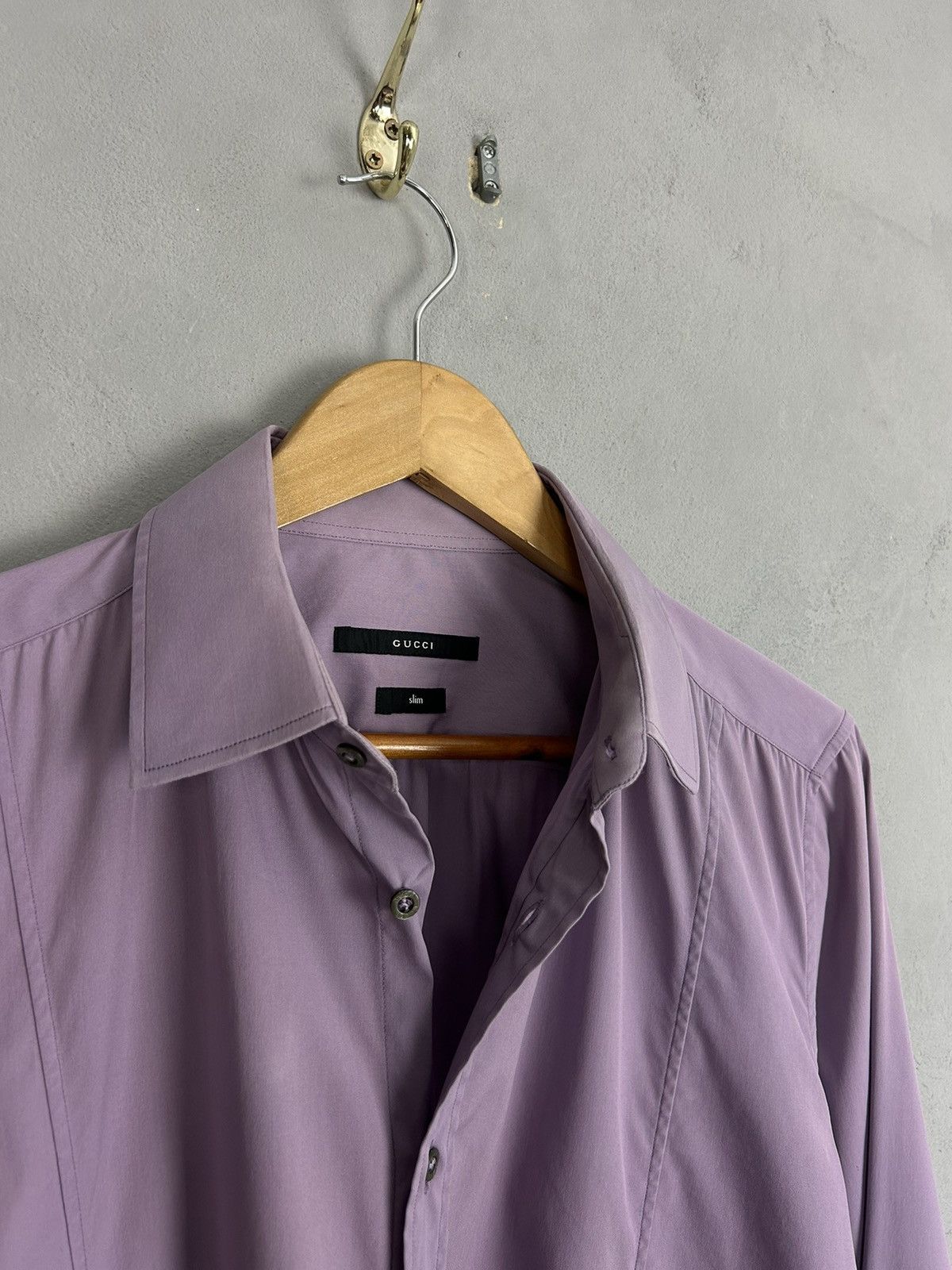 Gucci Gucci Slim Fit Dress Shirt 41/16 Italy Mens Cotton Size US M / EU 48-50 / 2 - 5 Thumbnail