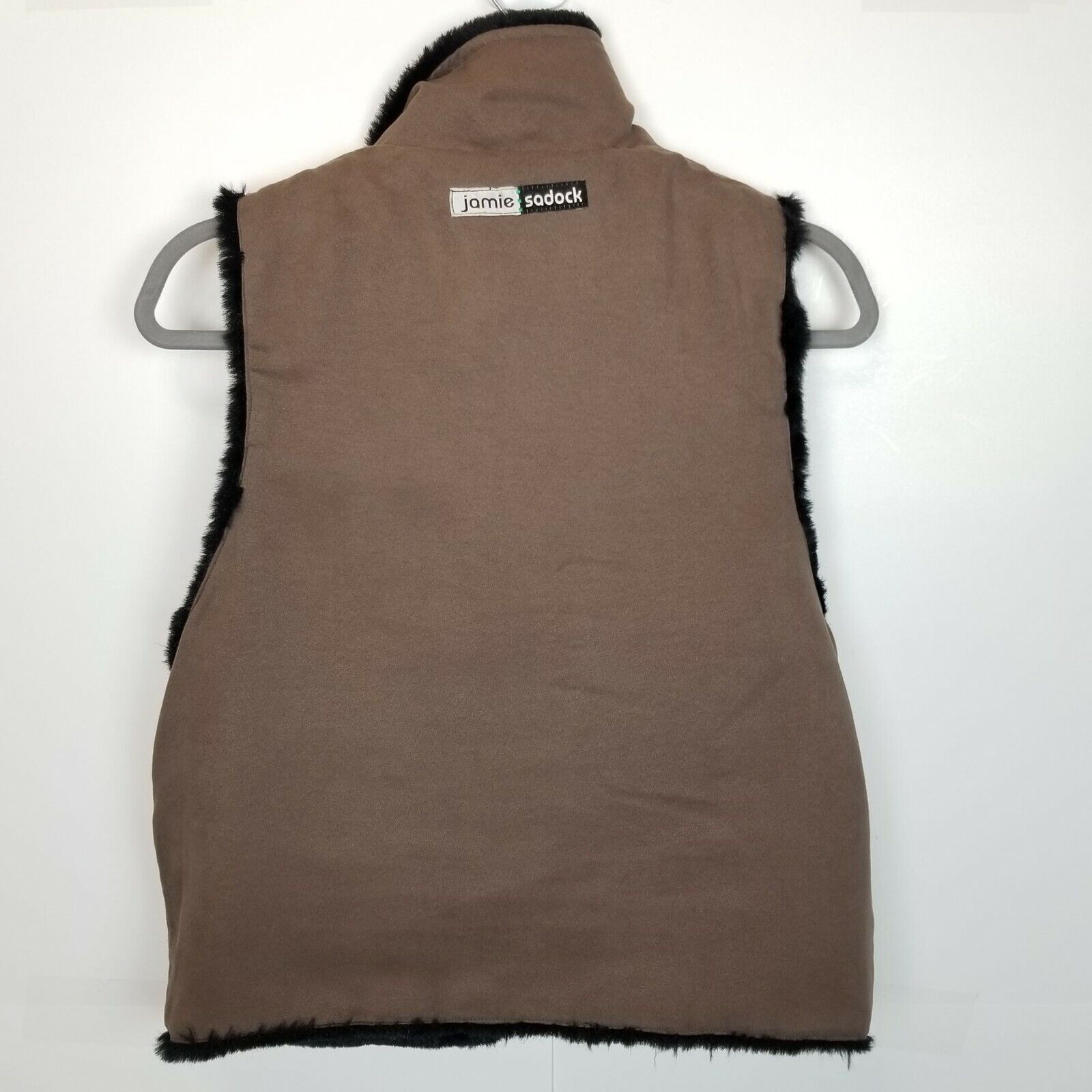 Vintage Jamie Sadock Womens Reversible Full Zip Faux Fur Vest Sz M Size M / US 6-8 / IT 42-44 - 10 Thumbnail