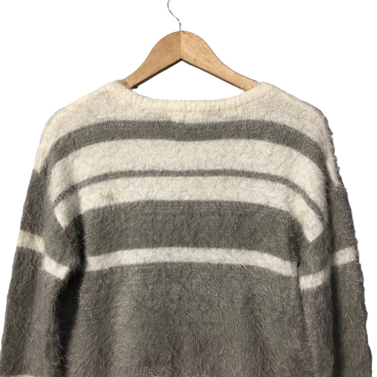 Homespun Knitwear Vintage Shoo La Rue Crewneck Mohair Striped Knitwear Sweater Size S / US 4 / IT 40 - 10 Thumbnail