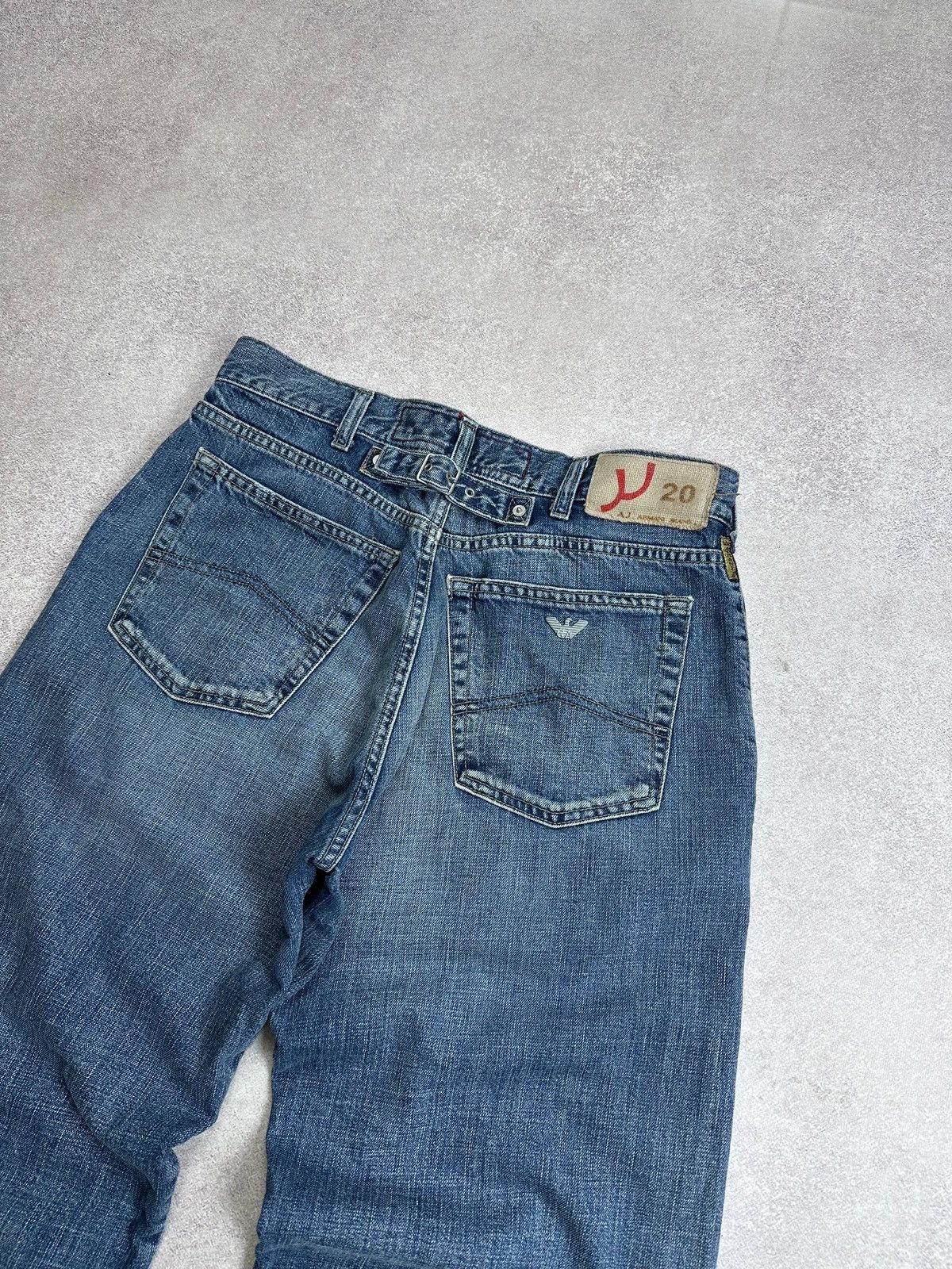 Armani Vintage 90s Armani Metal Logo Baggy Y2K Jeans U20 32 Size US 32 / EU 48 - 2 Thumbnail