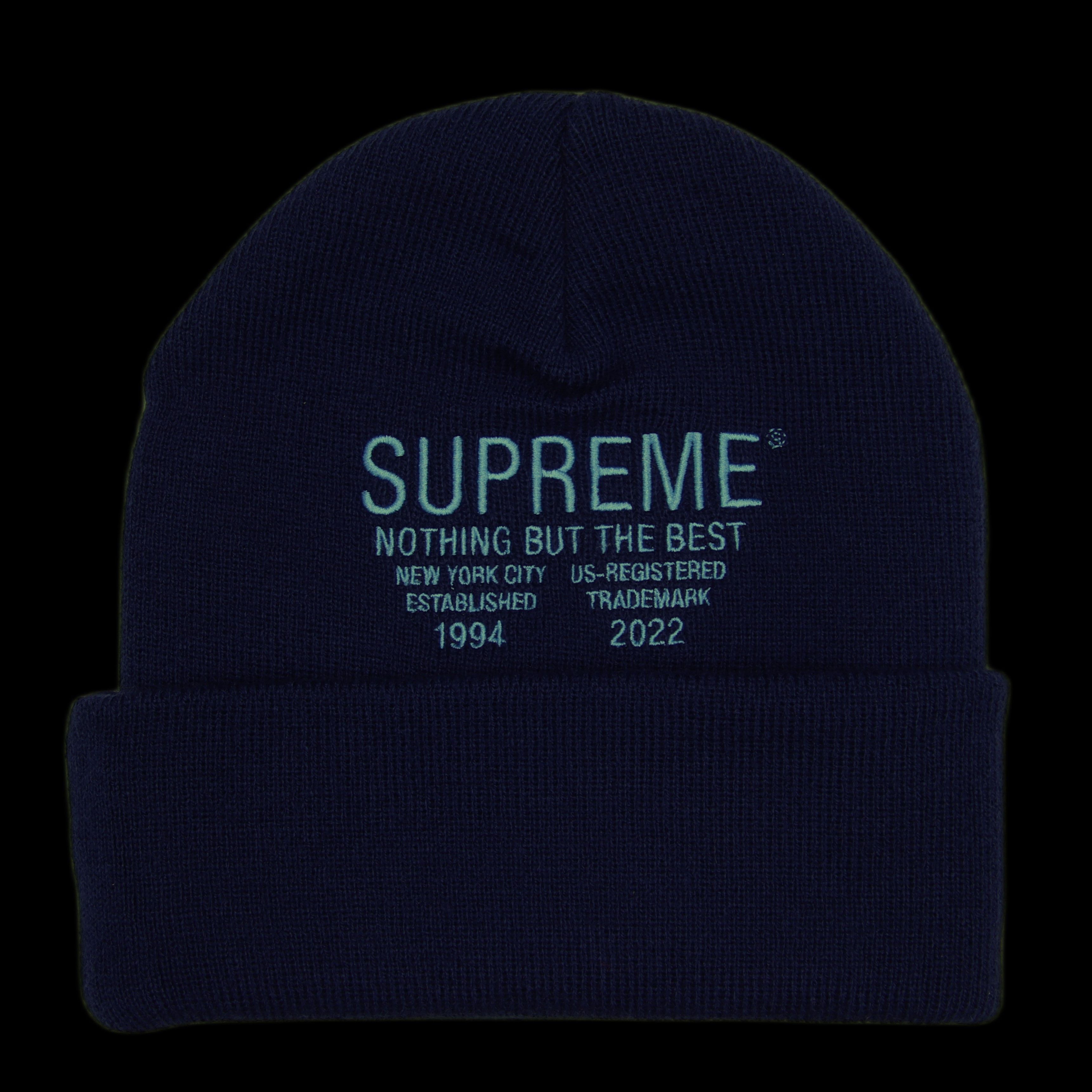 Supreme Supreme Nothing But The Best Beanie Navy Size ONE SIZE - 1 Thumbnail