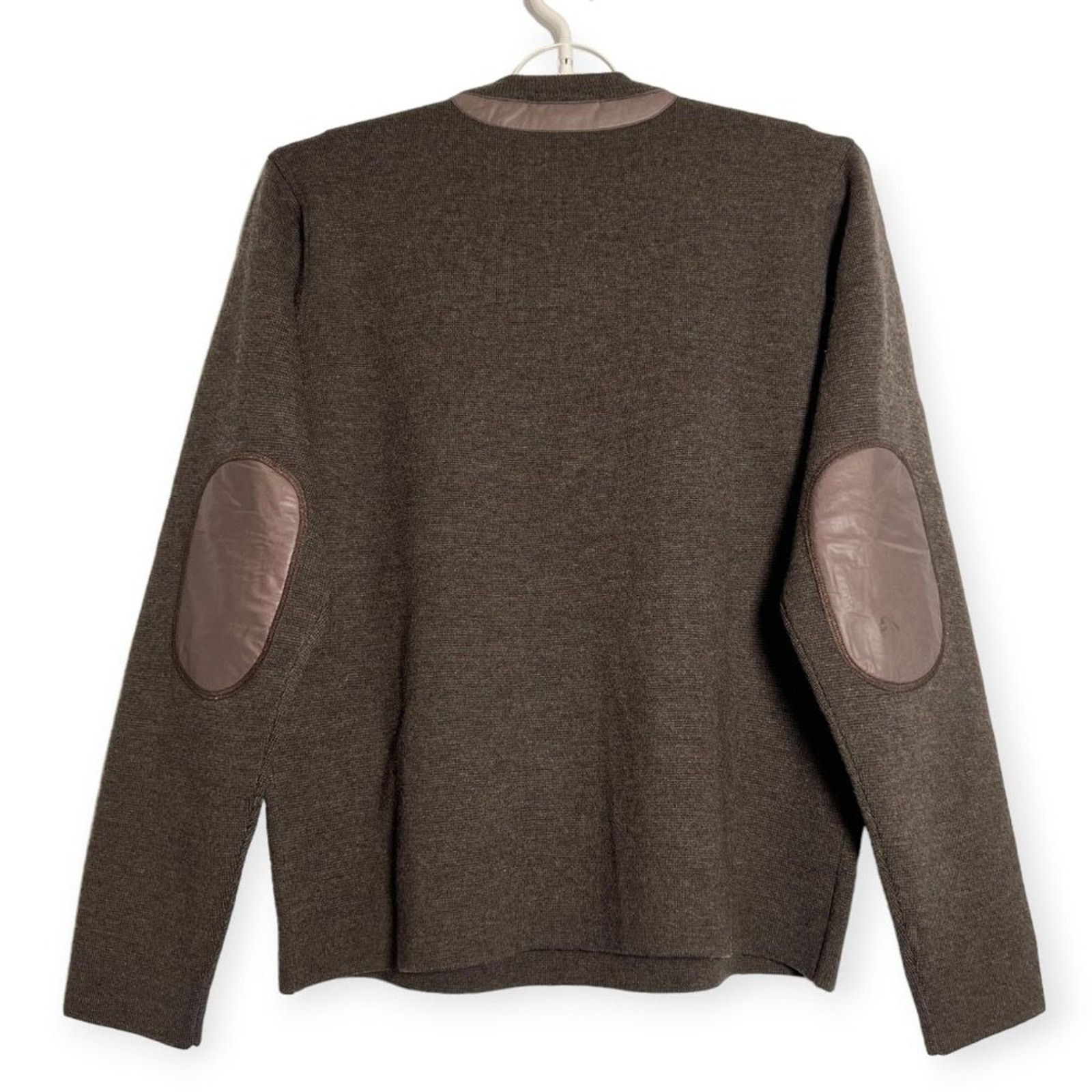 Raffi Raffi Linea Uomo Merino Wool Elbow Patch Sweater Brown L Size US L / EU 52-54 / 3 - 2 Thumbnail