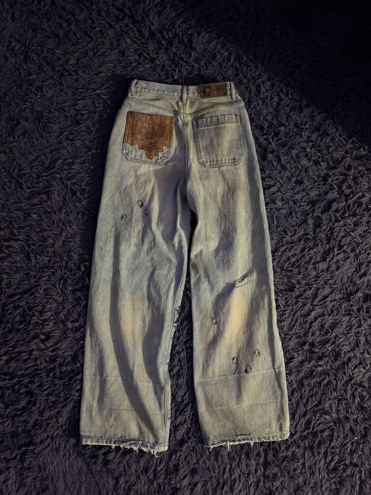 Birth of Royal Child BIRTH OF A ROYAL CHILD DIRTY WASHED BAGGY JEANS Size US 30 / EU 46 - 6 Thumbnail