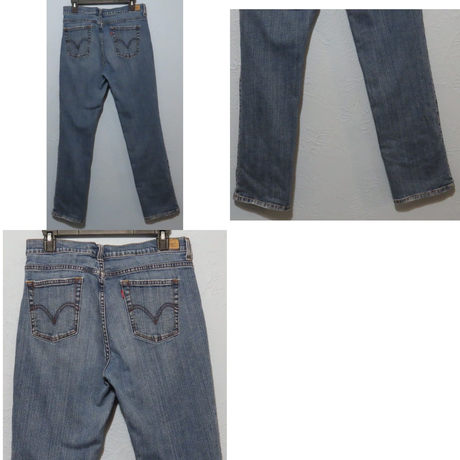 Levi's Levi's 505 Jeans Women Short 10 31x30 Blue Denim Straight Mid Wash Regular Rise Pants Size 32" / US 10 / IT 46 - 8 Thumbnail