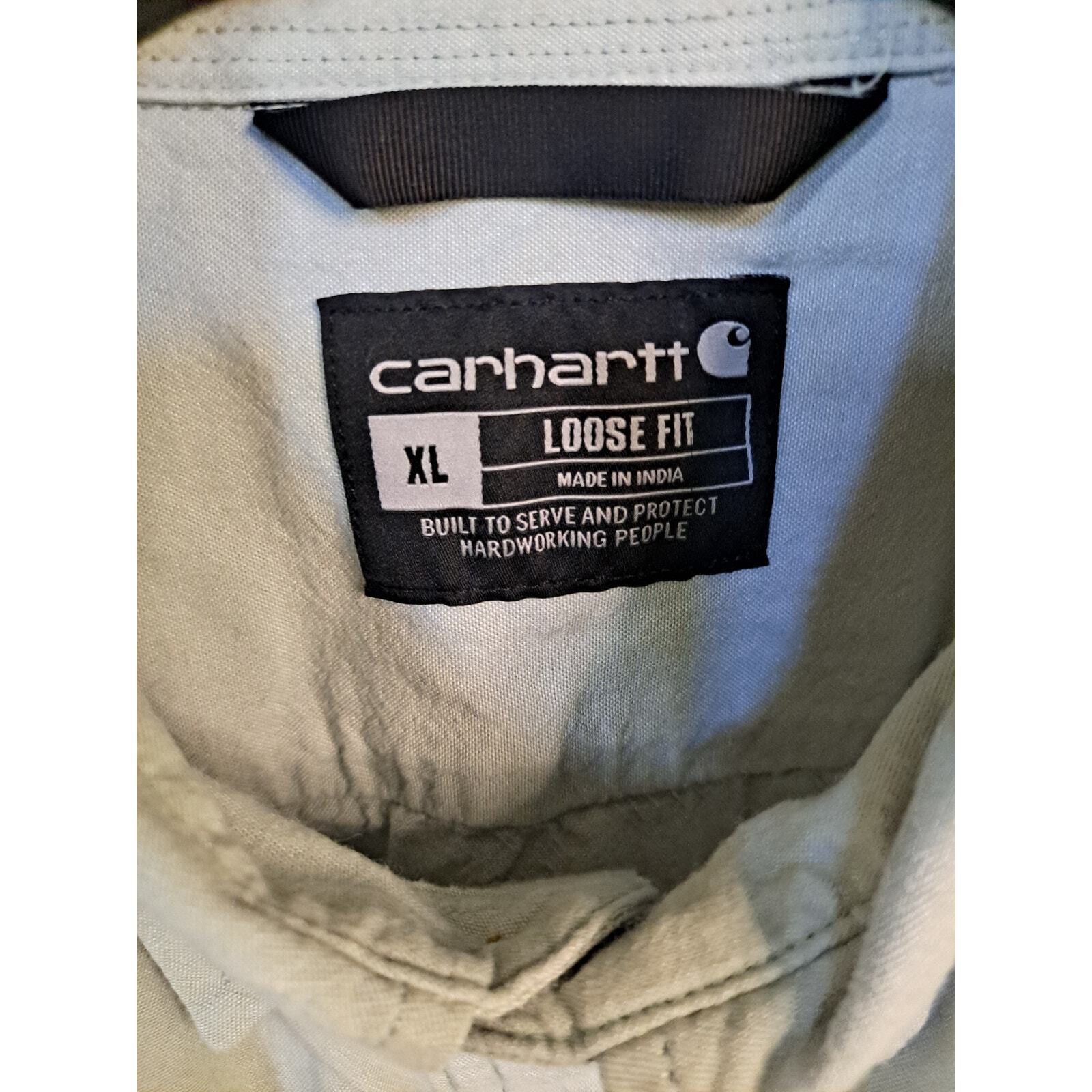 Carhartt Carhartt Loose Fit 2 Pocket Short Sleeve Tan Button Up Size Size US XL / EU 56 / 4 - 4 Thumbnail