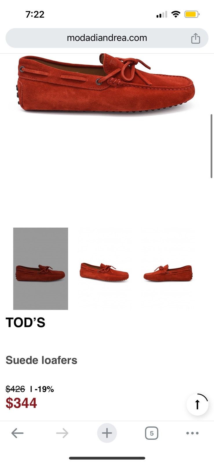 image of Tods Tod’S Galassia Bow Tied Driver Loafers 9.5 in Red, Men's
