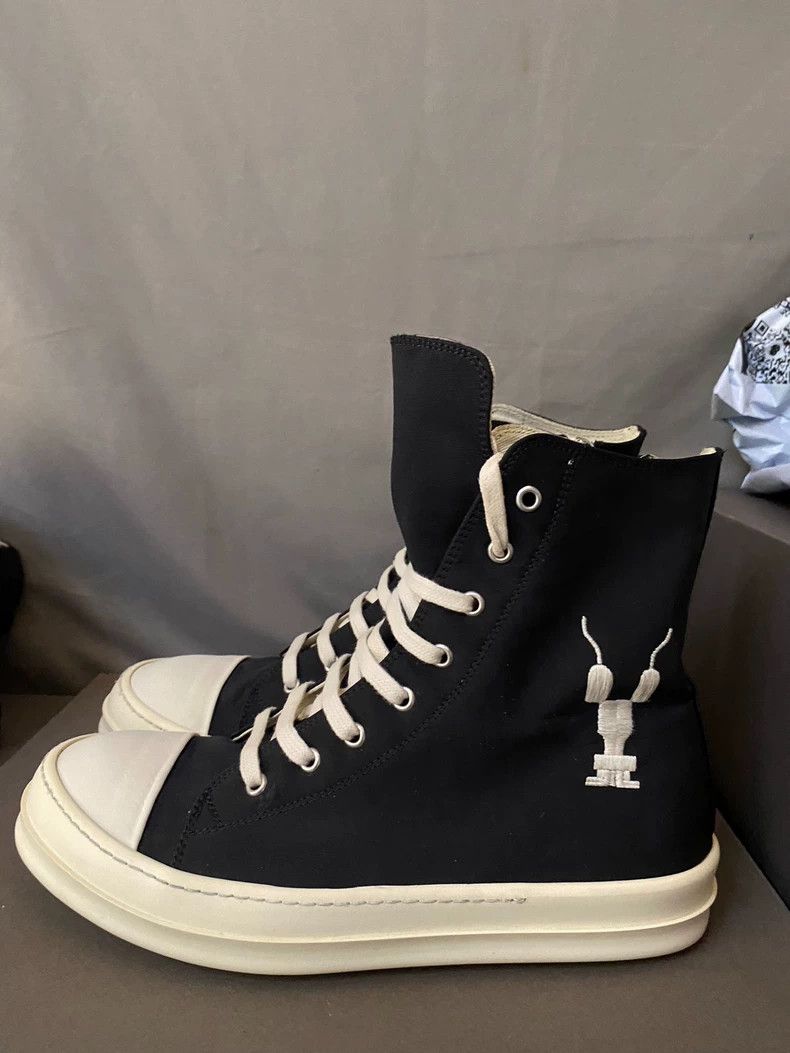 Rick Owens Rick Owens High-Top Canvas Sneakers-yf Size US 9.5 / EU 42-43 - 1 Thumbnail