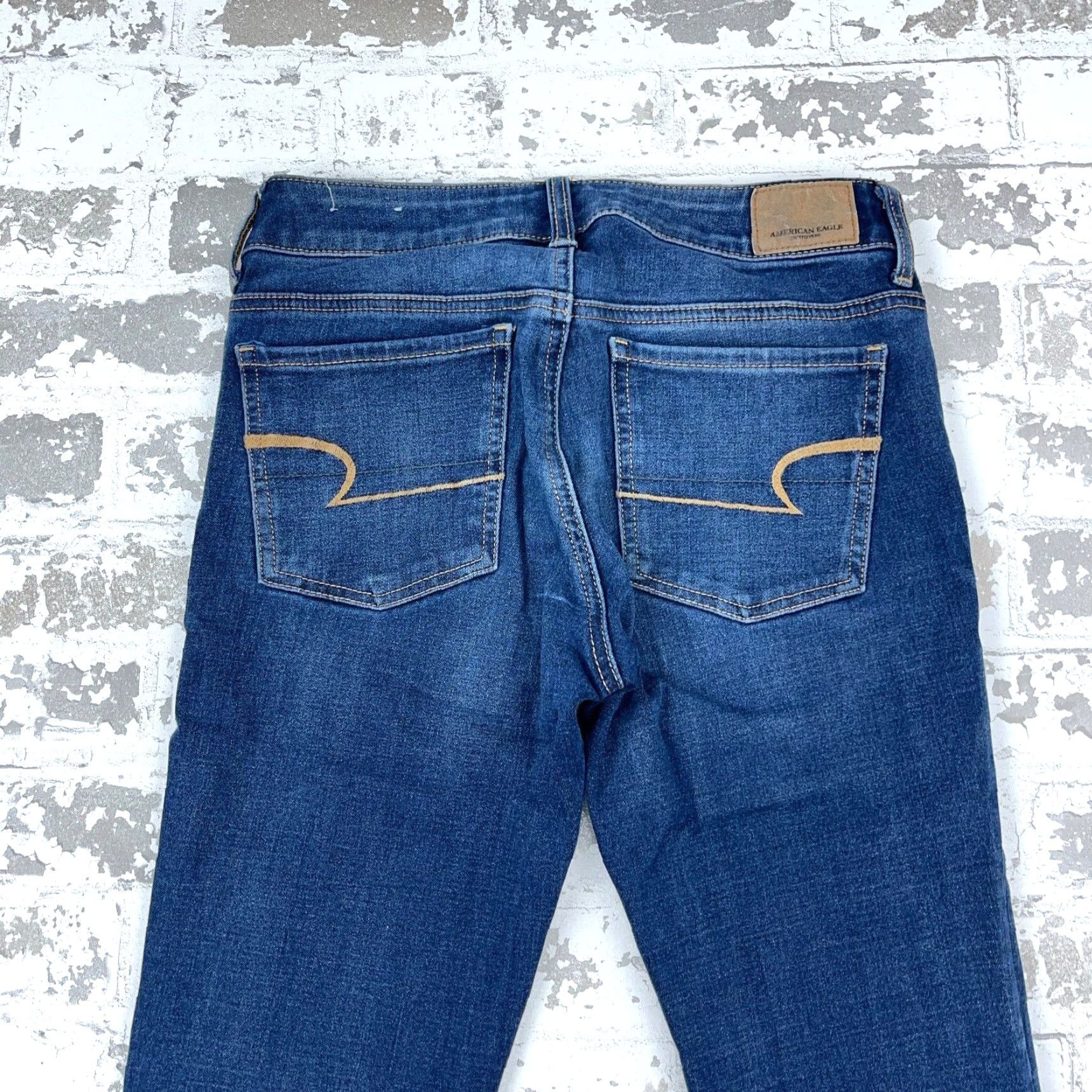 American Eagle Outfitters American Eagle Outfitters Jeans Jegging Dark Wash 2 Womens Regular 27in Inseam Blue Cotton Blend Denim 5-Pocket Rise Low A07 Size 26" / US 2 / IT 38 - 4 Thumbnail