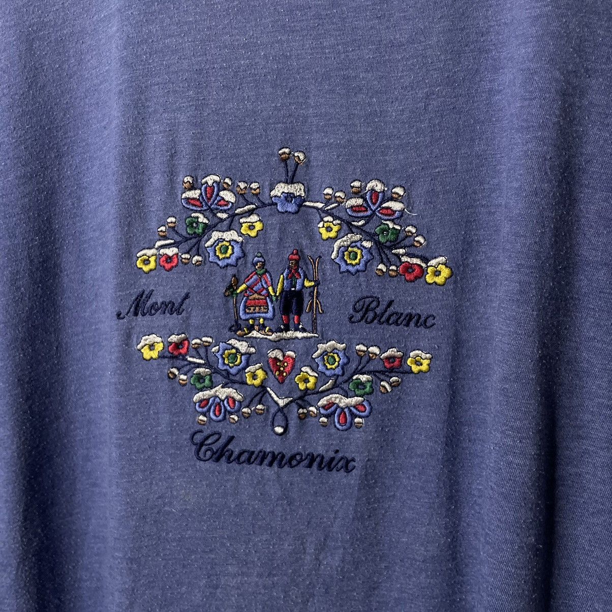 Montblanc × Vintage Vintage 1990s Mont Blanc Chamonix Resort Promo T Shirt Size US M / EU 48-50 / 2 - 2 Thumbnail