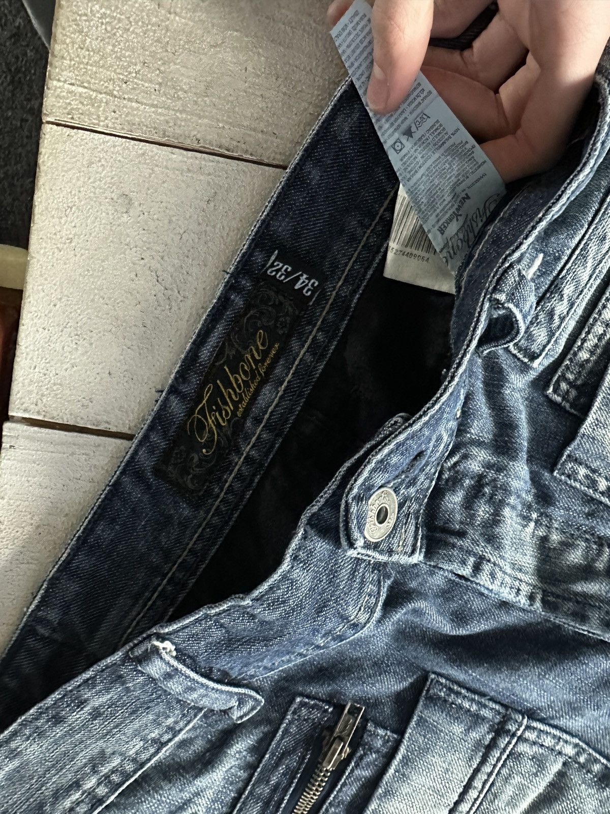 Other 🚨 FISHBONE RARE MULTIPOCKET SK8 Y2K JEANS CROPP Size US 34 / EU 50 - 6 Thumbnail