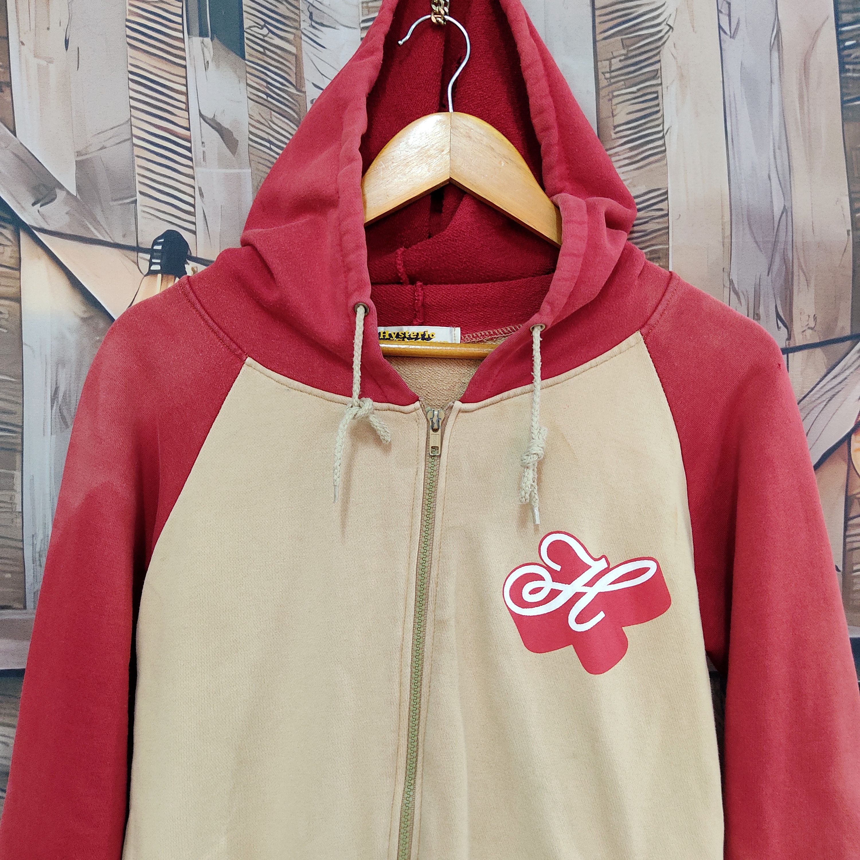 Hysteric Glamour Yankee Girl Distressed Sun Faded Hoodie