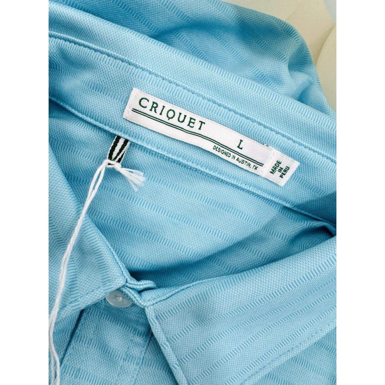 Vintage Criquet Polo Shirt Striped Embroidered Logo Lightweight Long Sleeve L Mens Greenish Blue Size US L / EU 52-54 / 3 - 5 Thumbnail