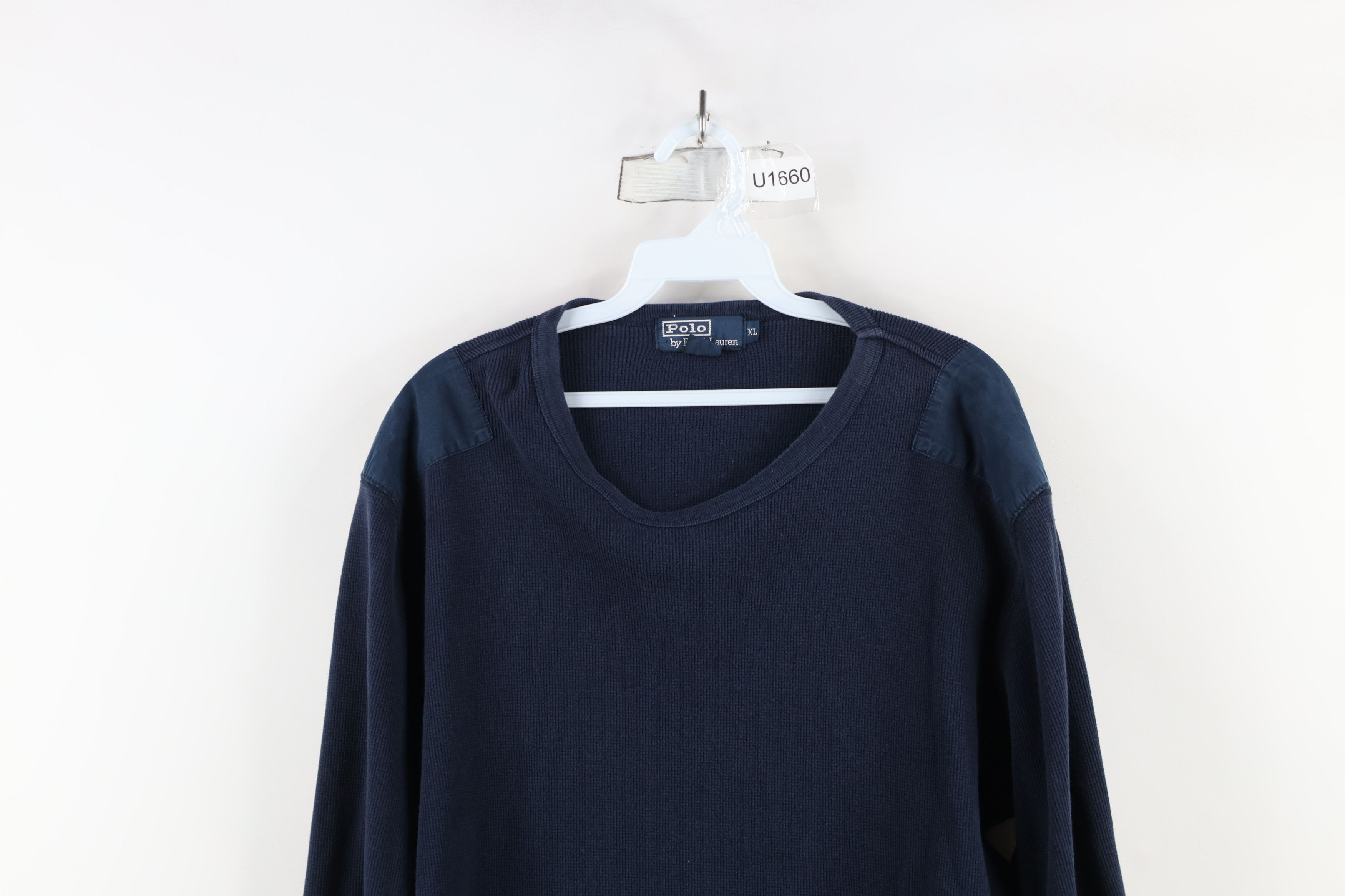Ralph Lauren × Vintage Vintage 90s Streetwear Ralph Lauren Waffle Knit T-Shirt Size US XL / EU 56 / 4 - 2 Thumbnail