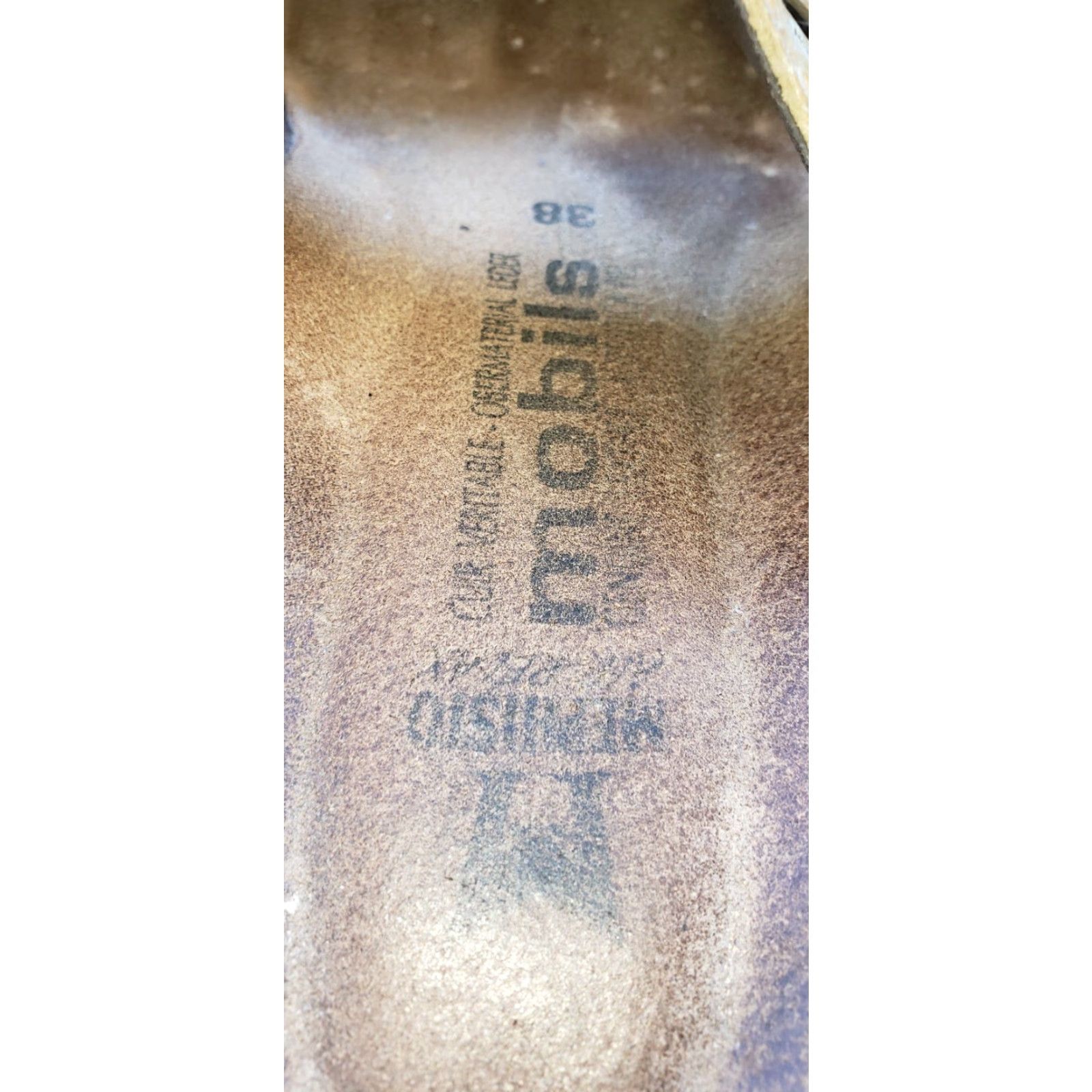 Mephisto Mephisto Mobils Uluria Wedge Slide Sandal US7.5 EU38 Tan Leather Womens Shoes Size US 8 / IT 38 - 7 Thumbnail