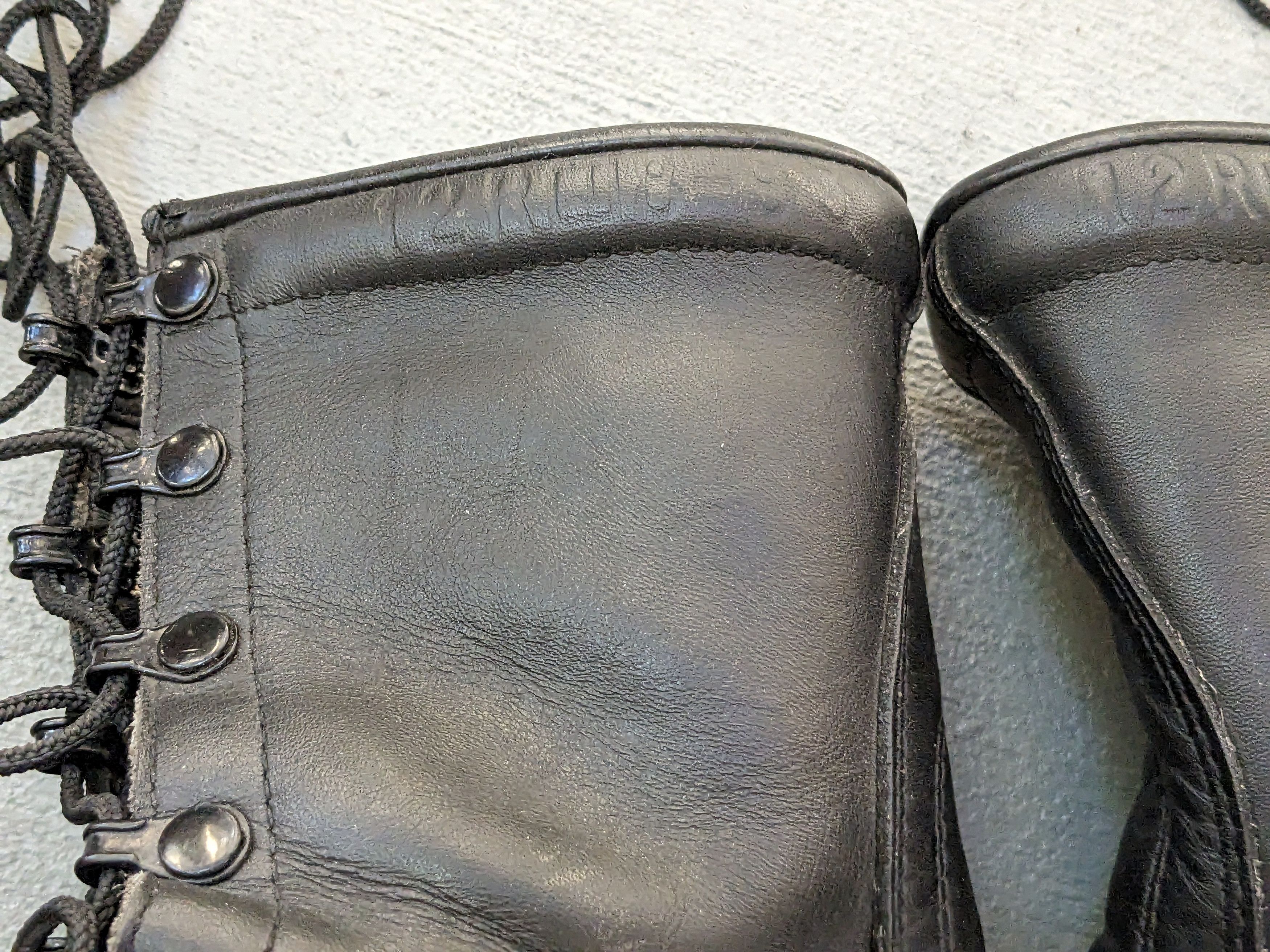 Vintage Vintage Combat Boots Black 12 Leather Biker Chunky Rubber Size US 12 / EU 45 - 8 Thumbnail