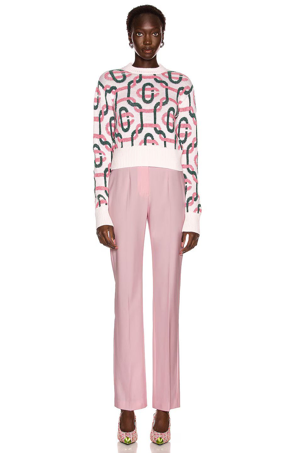 Casablanca o1mle0524 Monogram Sweater in Multicolor Size XXS / US 00 / IT 34 - 4 Thumbnail